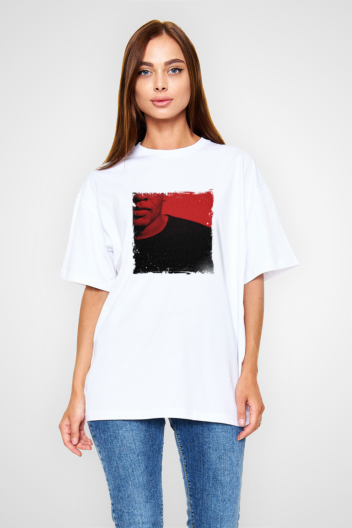 Dr. Dre Baskılı Unisex Beyaz Tişört
