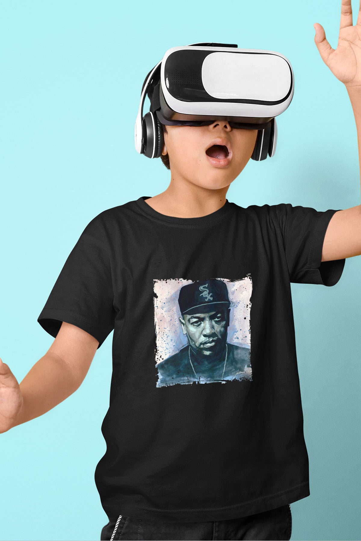 Dr. Dre Baskılı Unisex Siyah Çocuk Tişört
