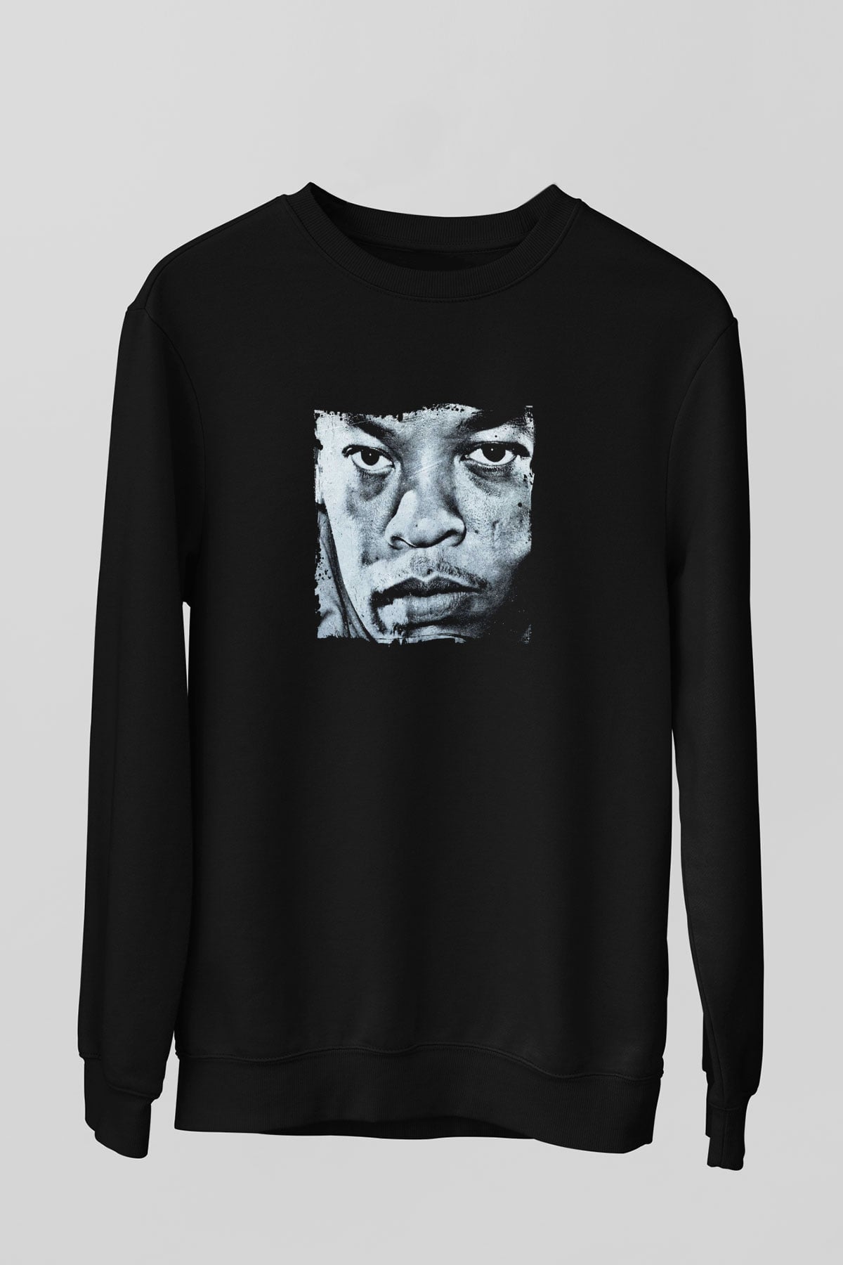 Dr. Dre Baskılı Unisex Siyah Sweatshirt