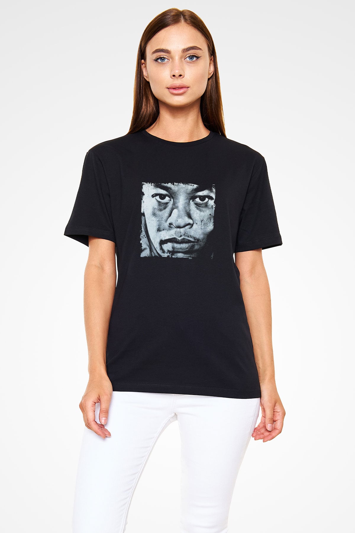 Dr. Dre Baskılı Unisex Siyah Tişört