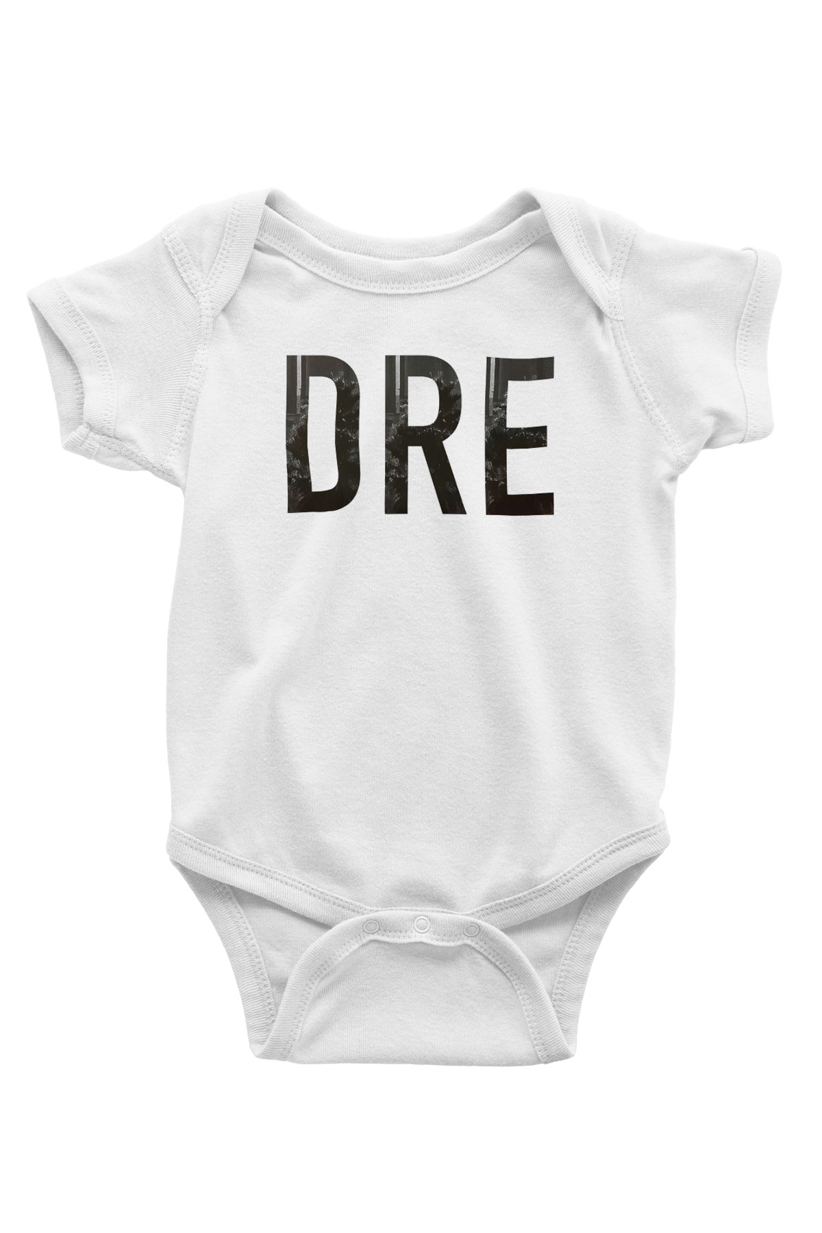 Dr.Dre Baskılı Beyaz Unisex Bebek Body - Zıbın