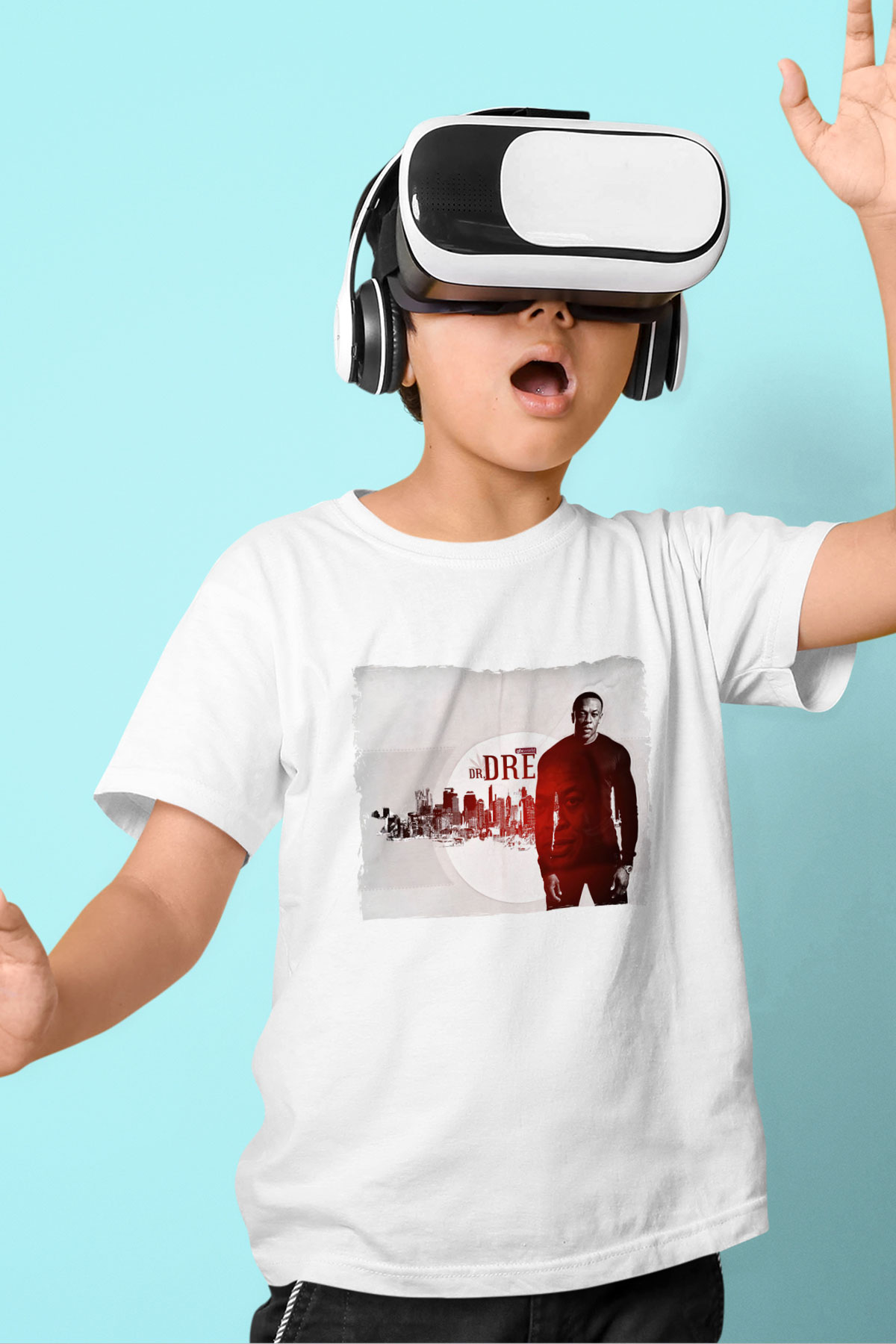 Dr.Dre Beyaz Unisex Çocuk Tişört