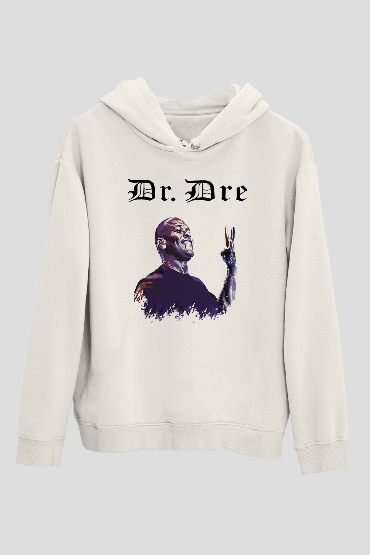 Dr.Dre Beyaz Unisex Kapşonlu Sweatshirt