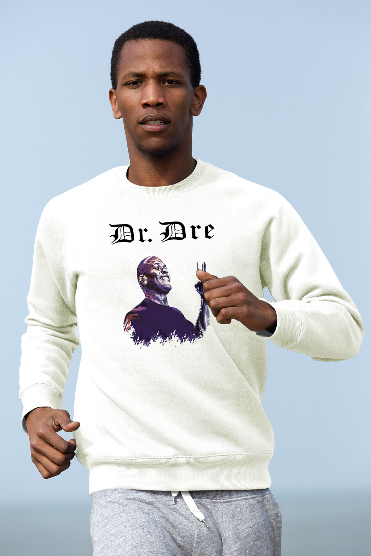 Dr.Dre Beyaz Unisex Sweatshirt