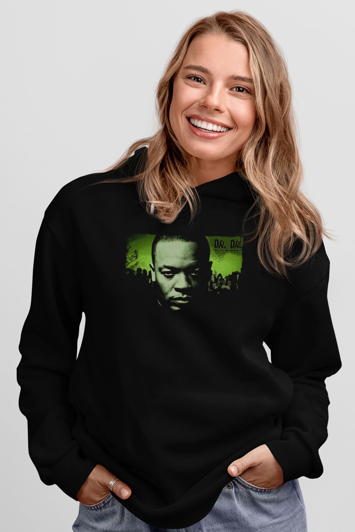 Dr.Dre Siyah Unisex Kapüşonlu Sweatshirt