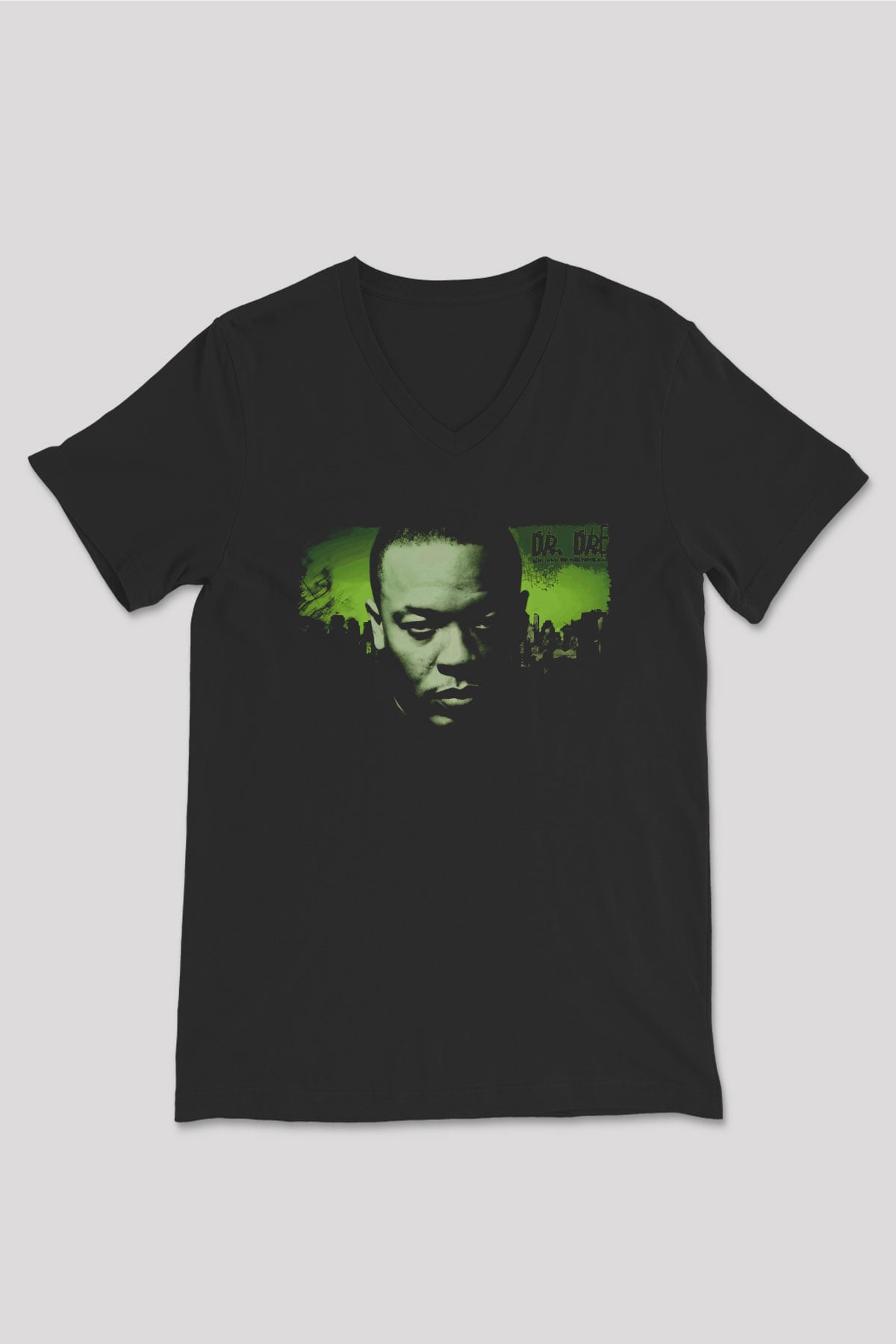 Dr.Dre Siyah Unisex V Yaka Tişört