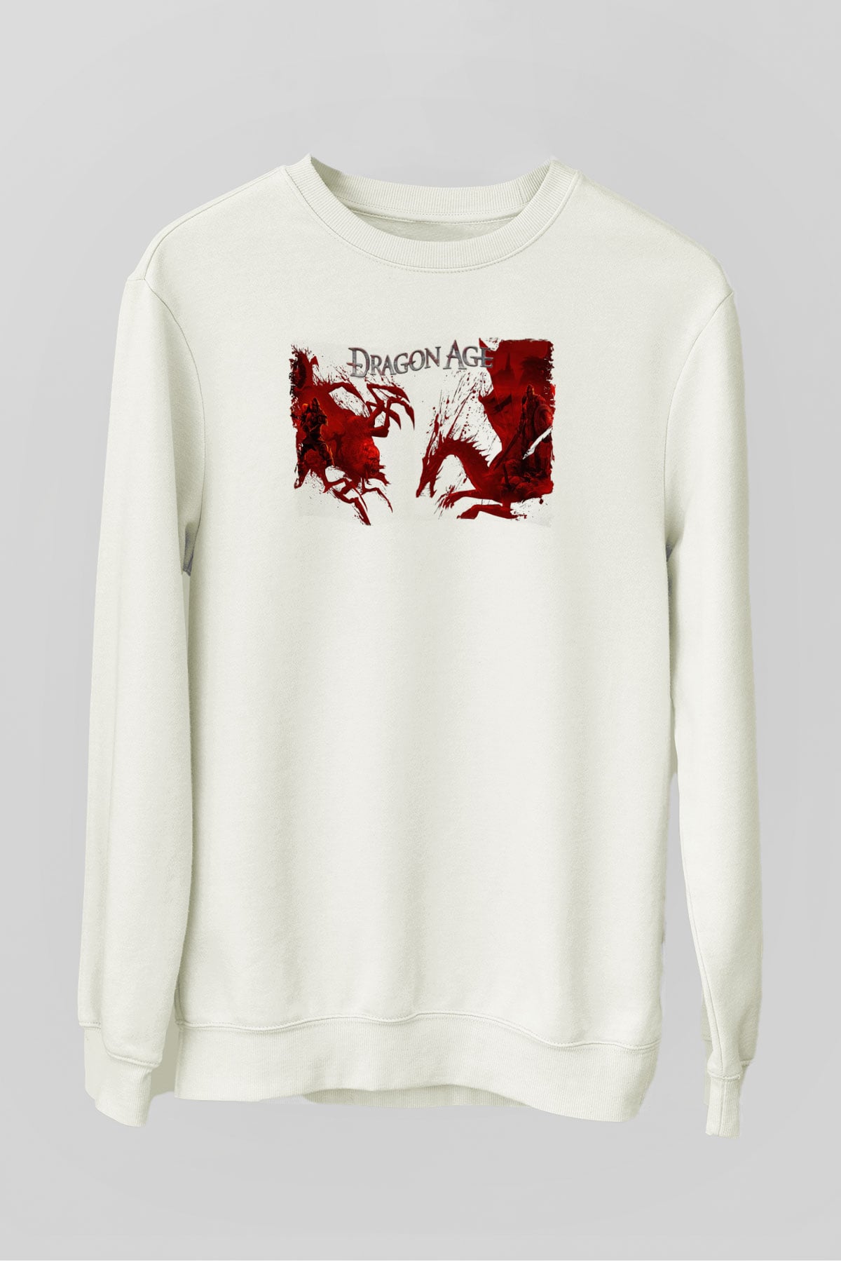 Dragon Age Beyaz Unisex Sweatshirt