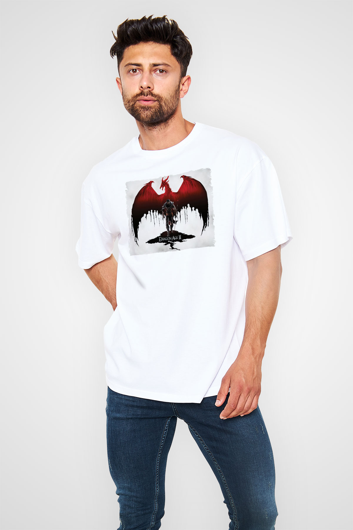 Dragon Age Beyaz Unisex Tişört T-Shirt