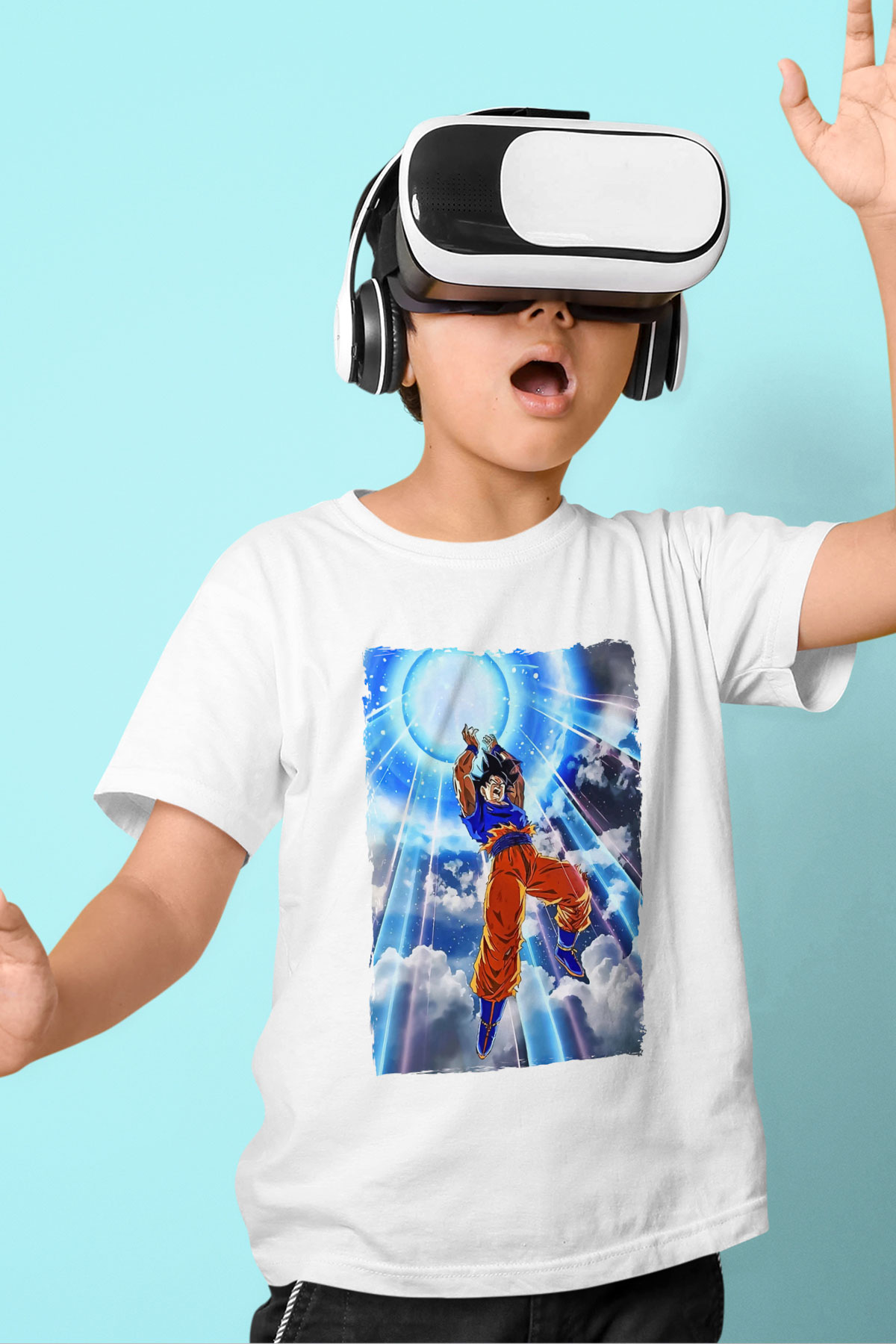 Dragonball Beyaz Unisex Çocuk Tişört