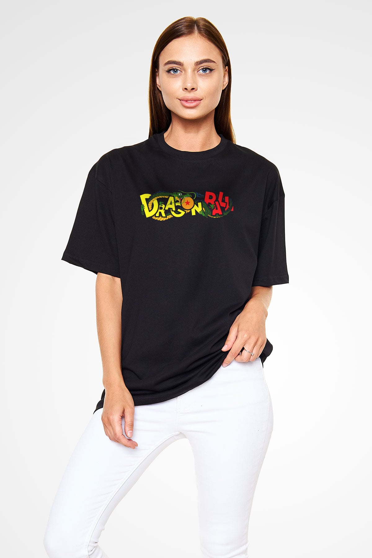 Dragonball Siyah Unisex Oversize Tişört T-Shirt