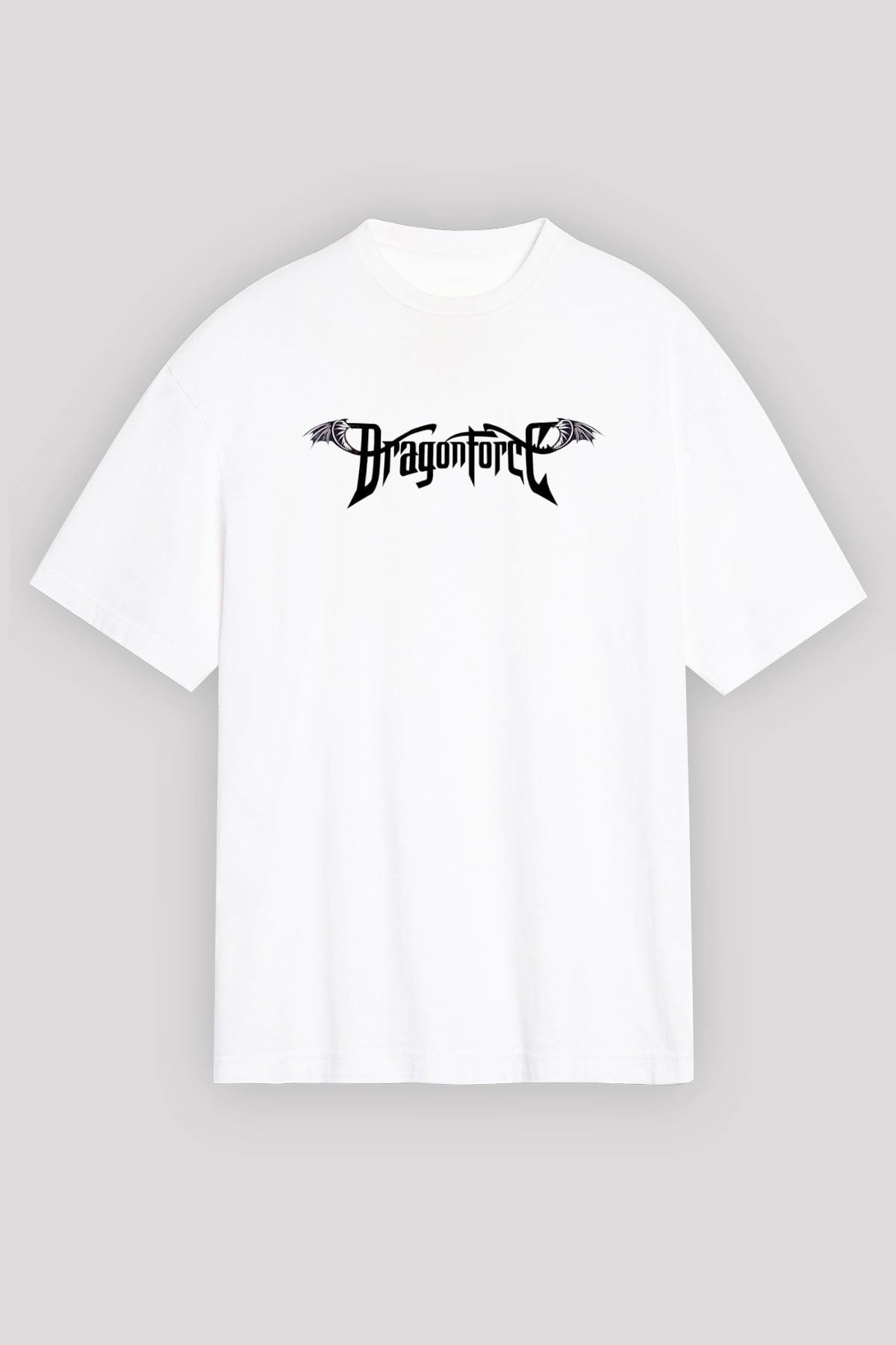 DragonForce Beyaz Unisex Oversize Tişört T-Shirt