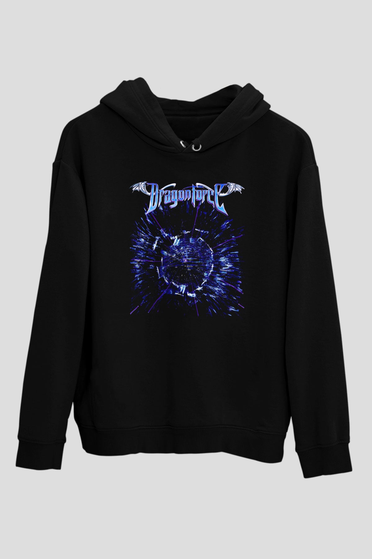 DragonForce Siyah Unisex Kapüşonlu Sweatshirt