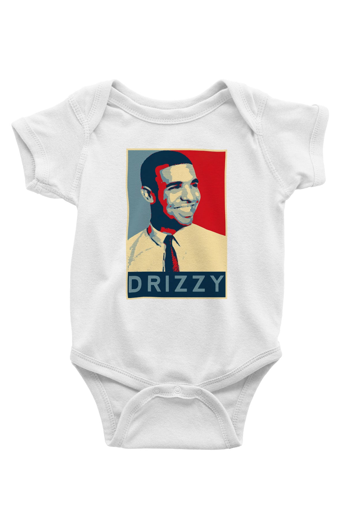 Drake Baskılı Beyaz Unisex Bebek Body - Zıbın