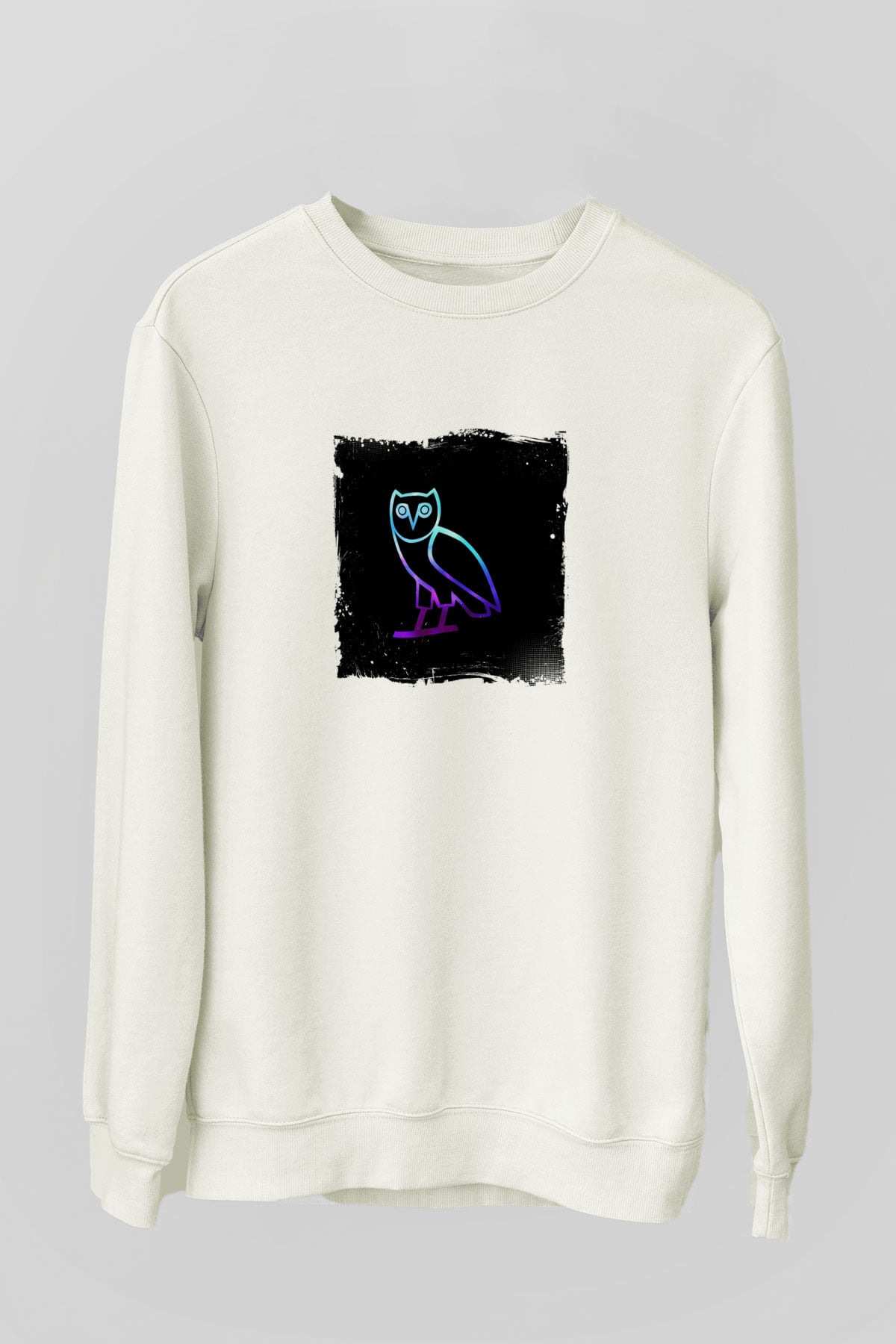 Drake Baskılı Unisex Beyaz Sweatshirt