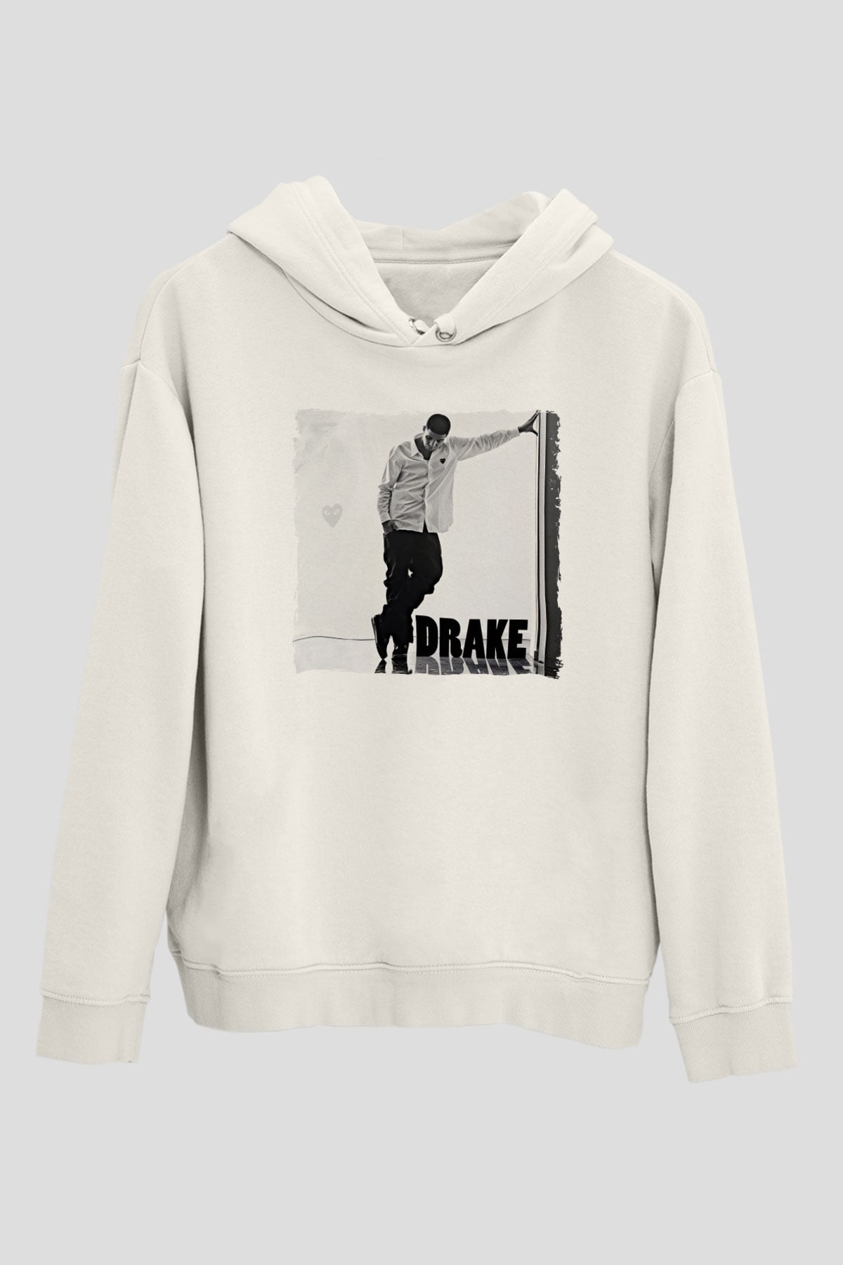 Drake Beyaz Unisex Kapüşonlu Sweatshirt