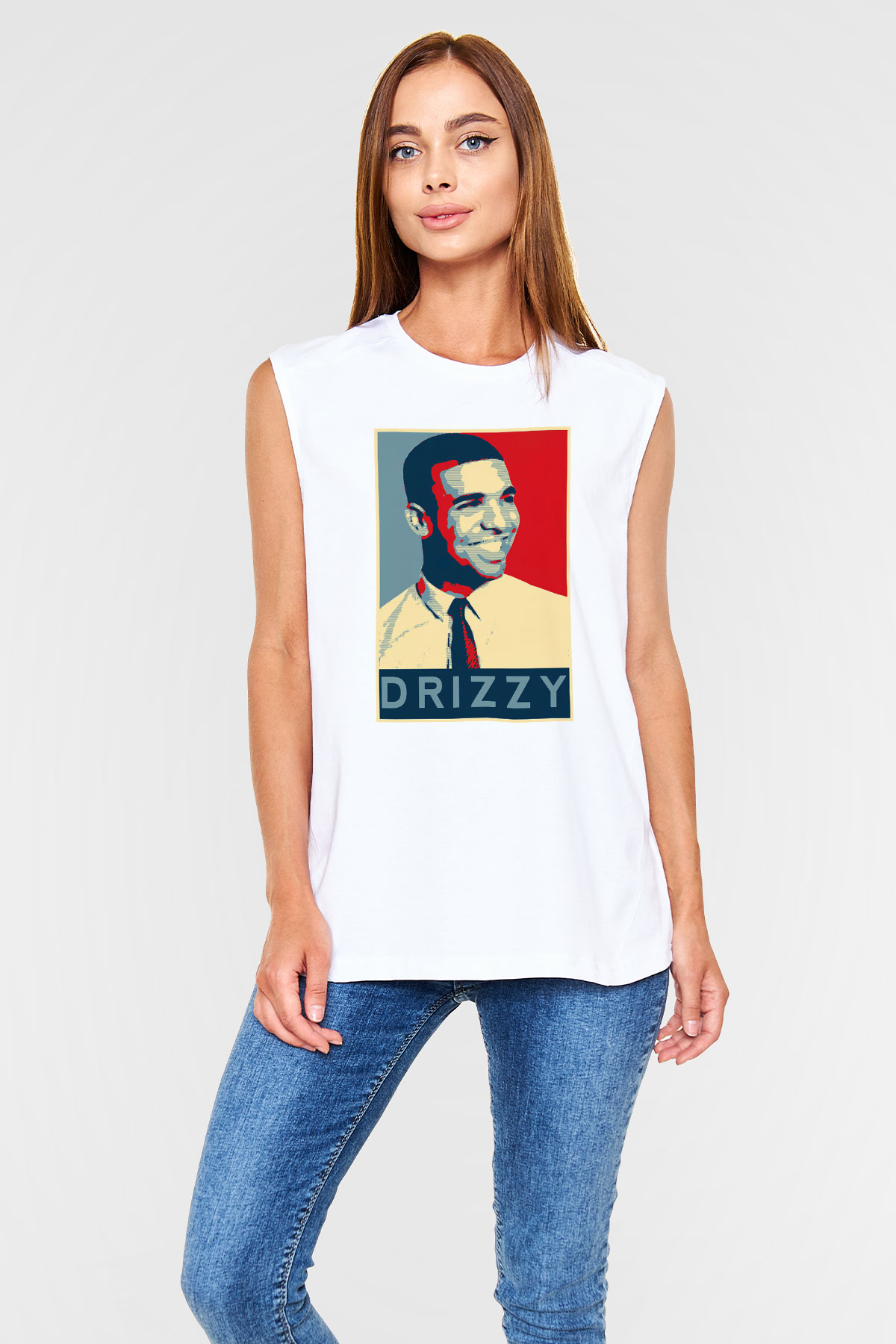Drake Beyaz Unisex Kolsuz Tişört