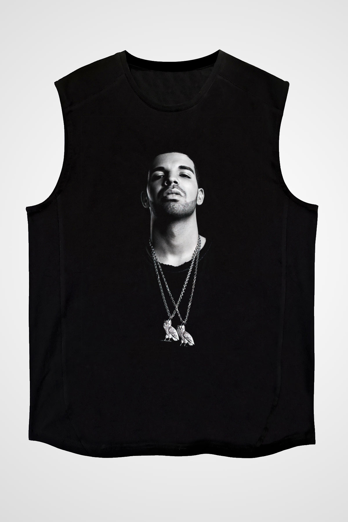 Drake Siyah Unisex Kolsuz Tişört