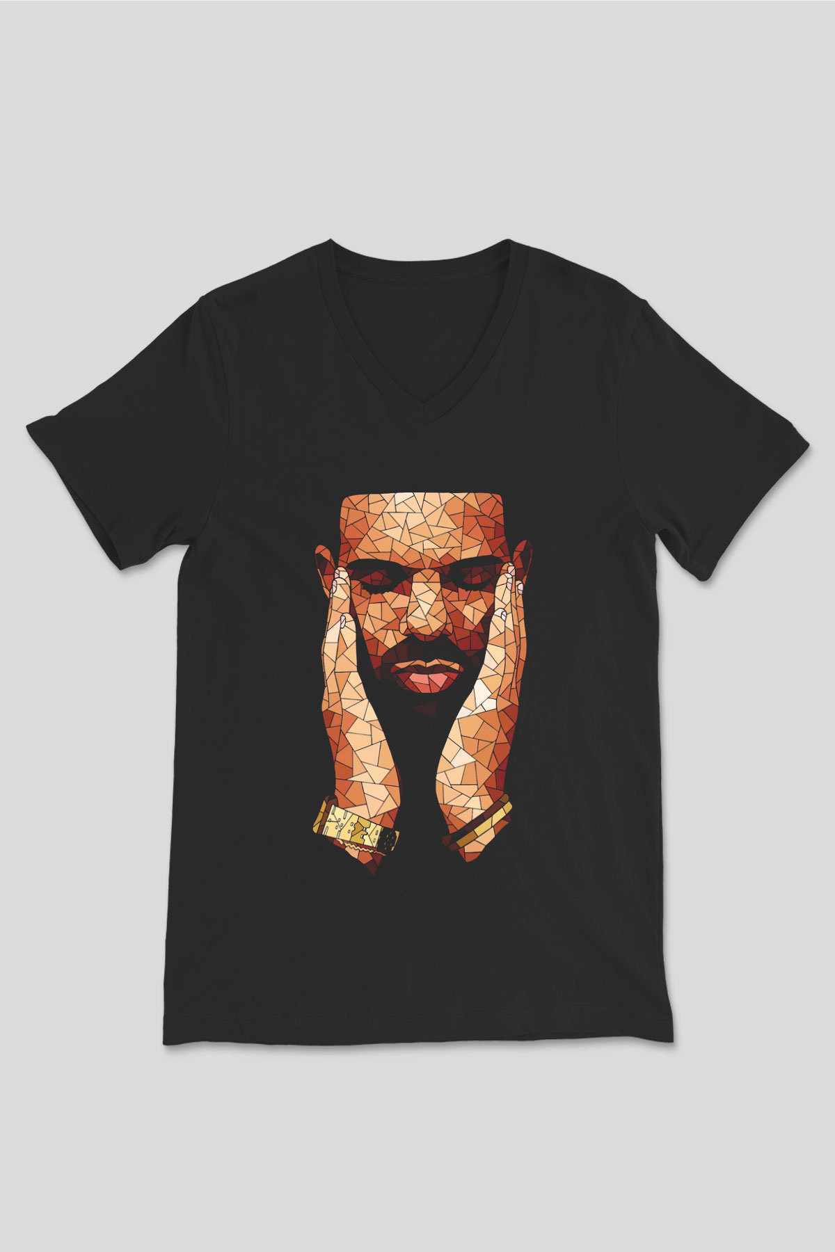 Drake Siyah Unisex V Yaka Tişört T-Shirt