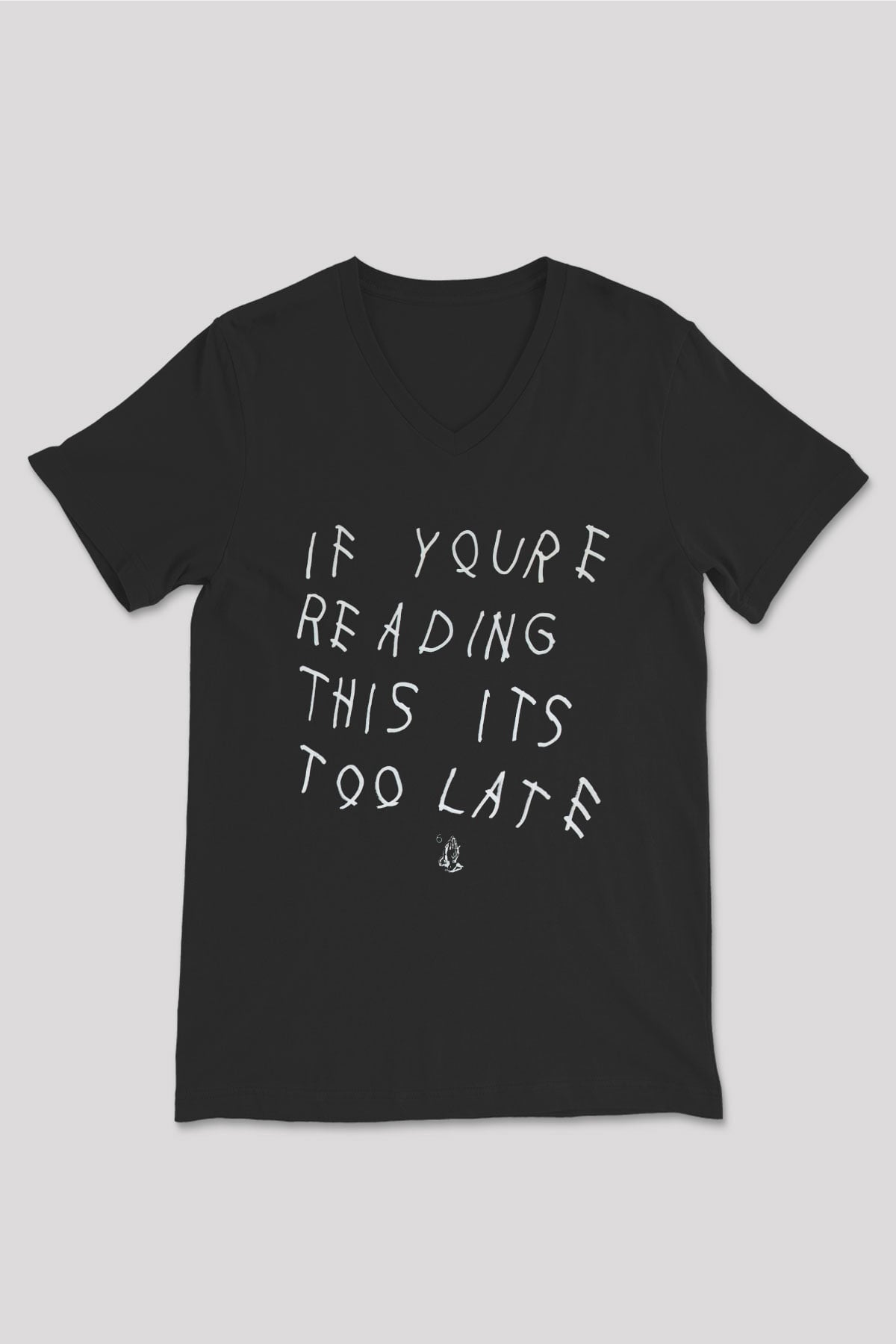 Drake Siyah Unisex V Yaka Tişört T-Shirt