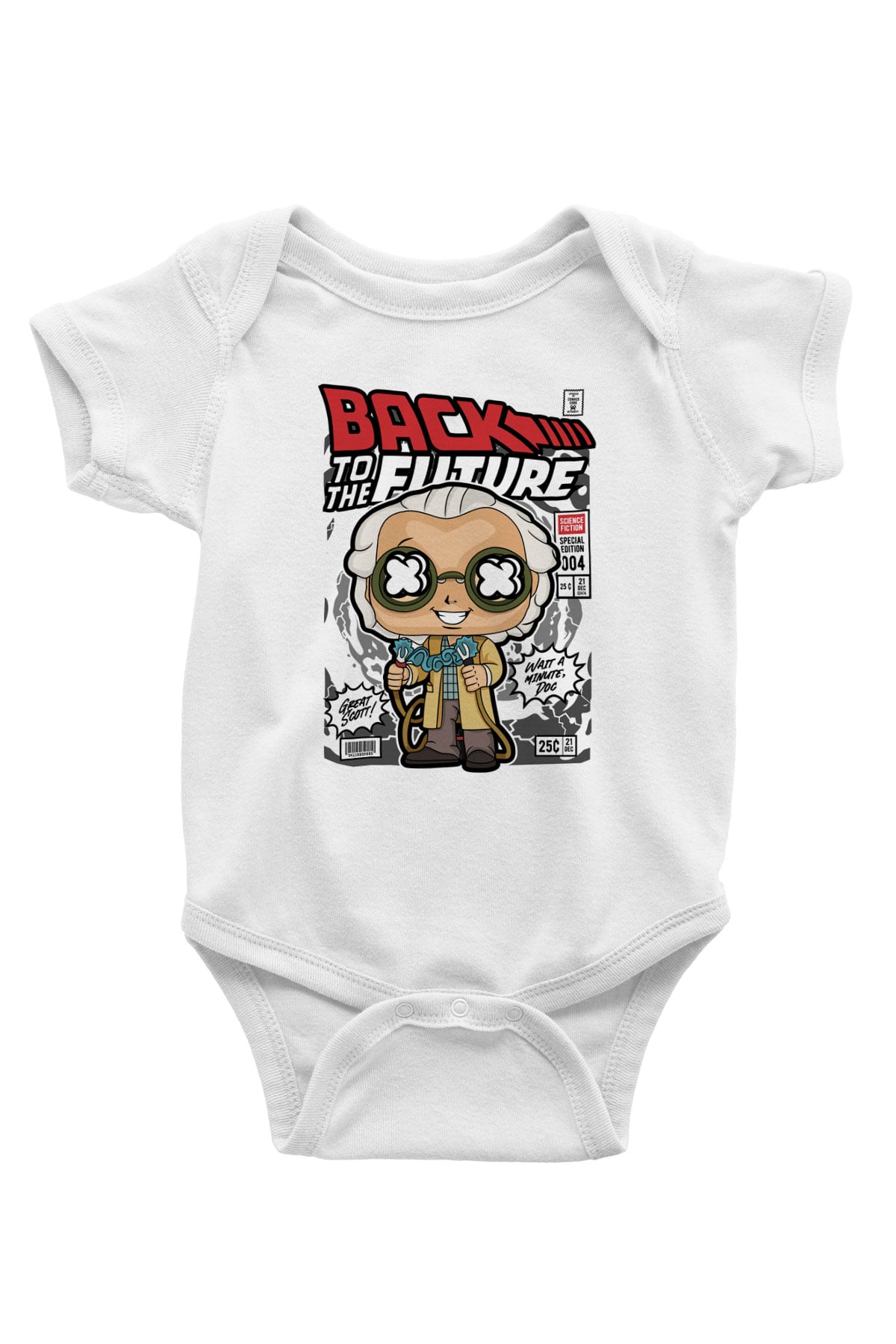 DrBrown Baskılı Unisex Beyaz Bebek Body - Zıbın
