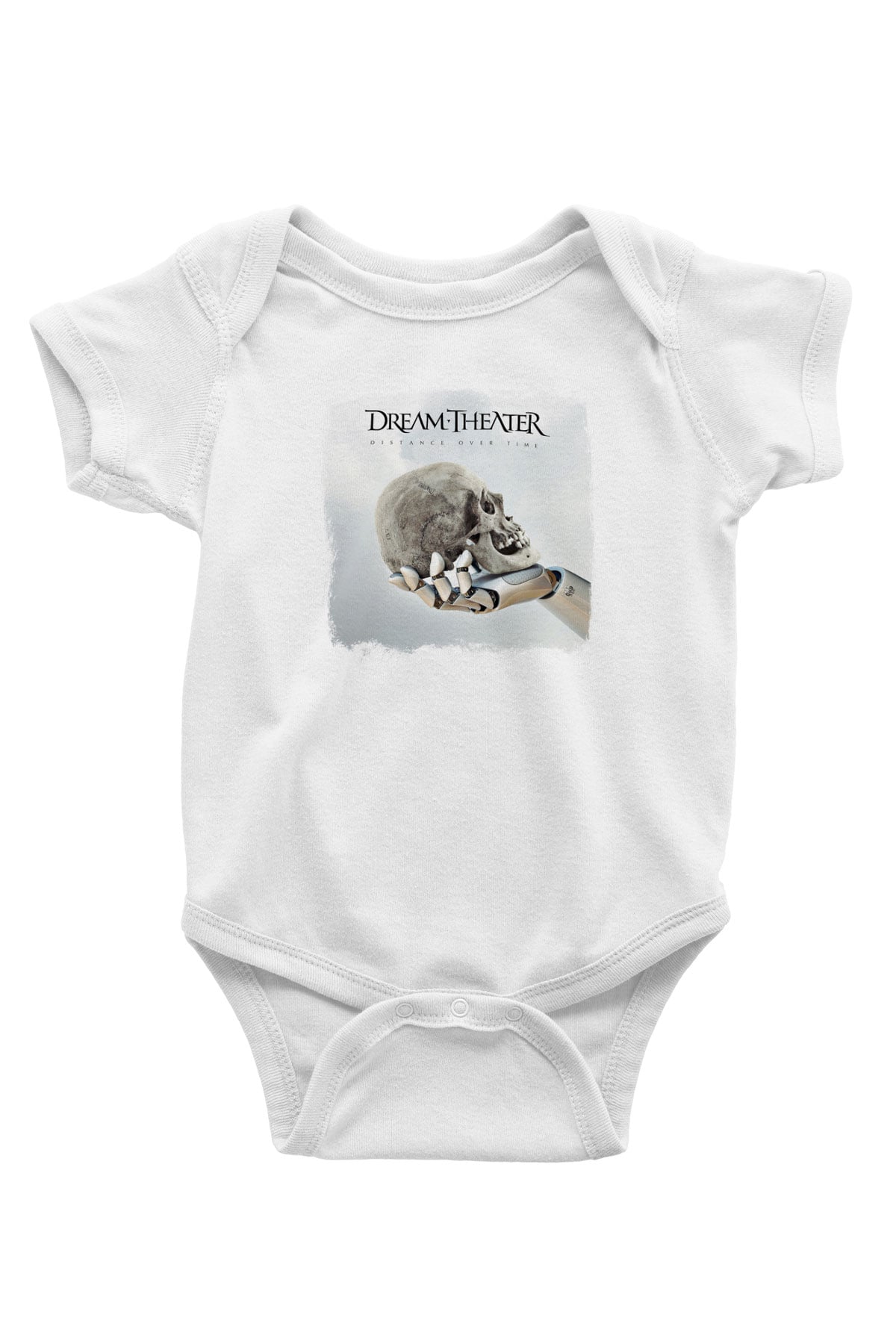 Dream Theater Baskılı Unisex Beyaz Bebek Body - Zıbın