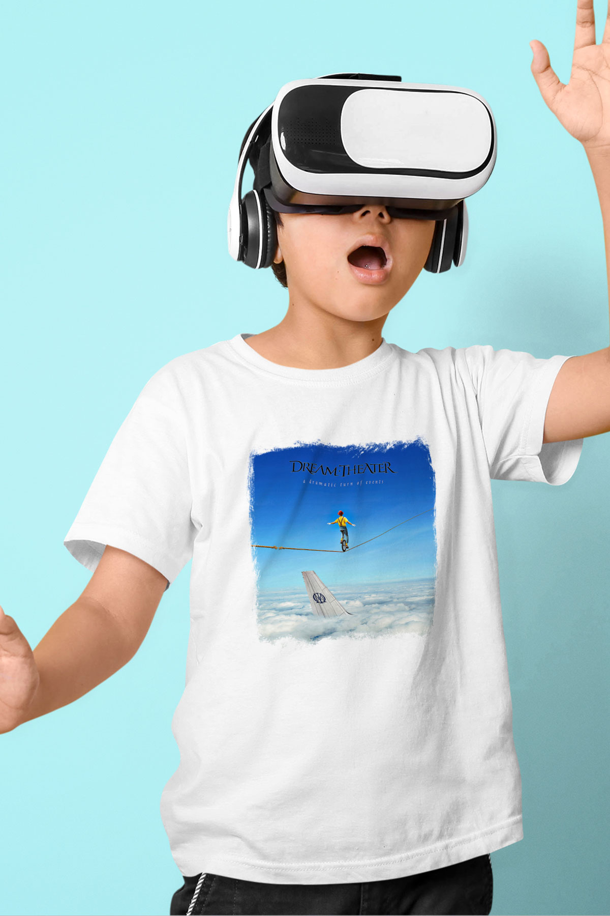 Dream Theater Baskılı Unisex Beyaz Çocuk Tişört