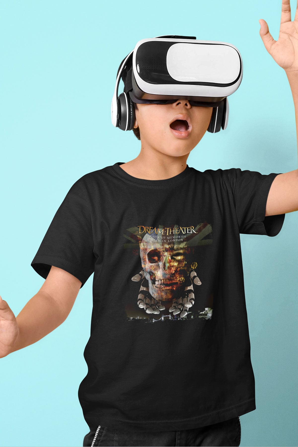 Dream Theater Baskılı Unisex Siyah Çocuk Tişört
