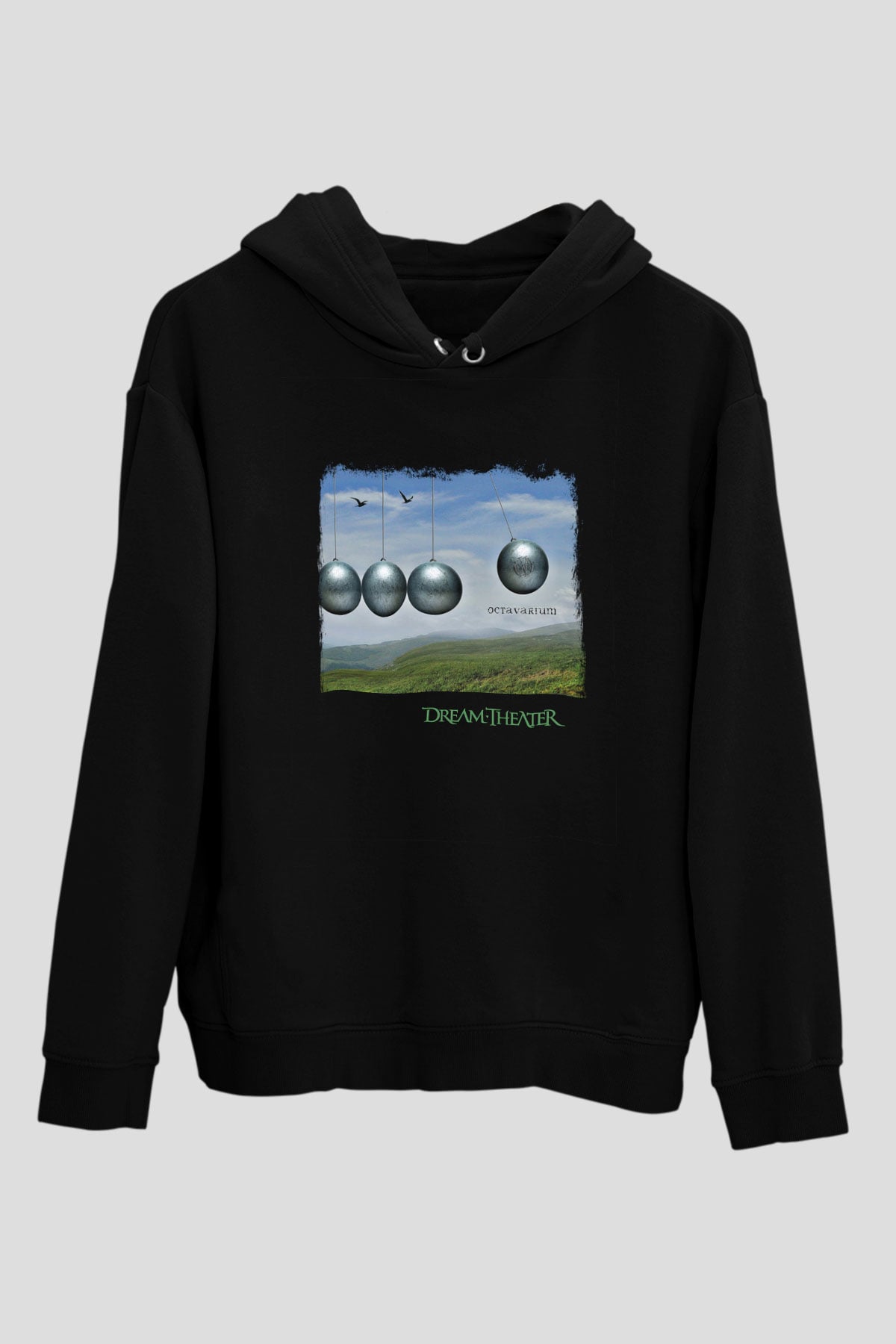Dream Theater Baskılı Unisex Siyah Hoodie