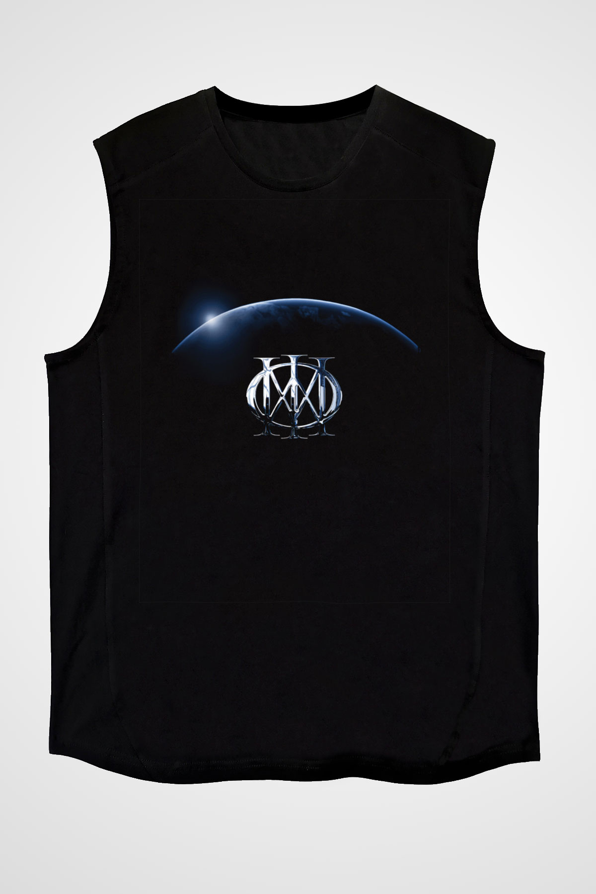 Dream Theater Baskılı Unisex Siyah Kolsuz Tişört