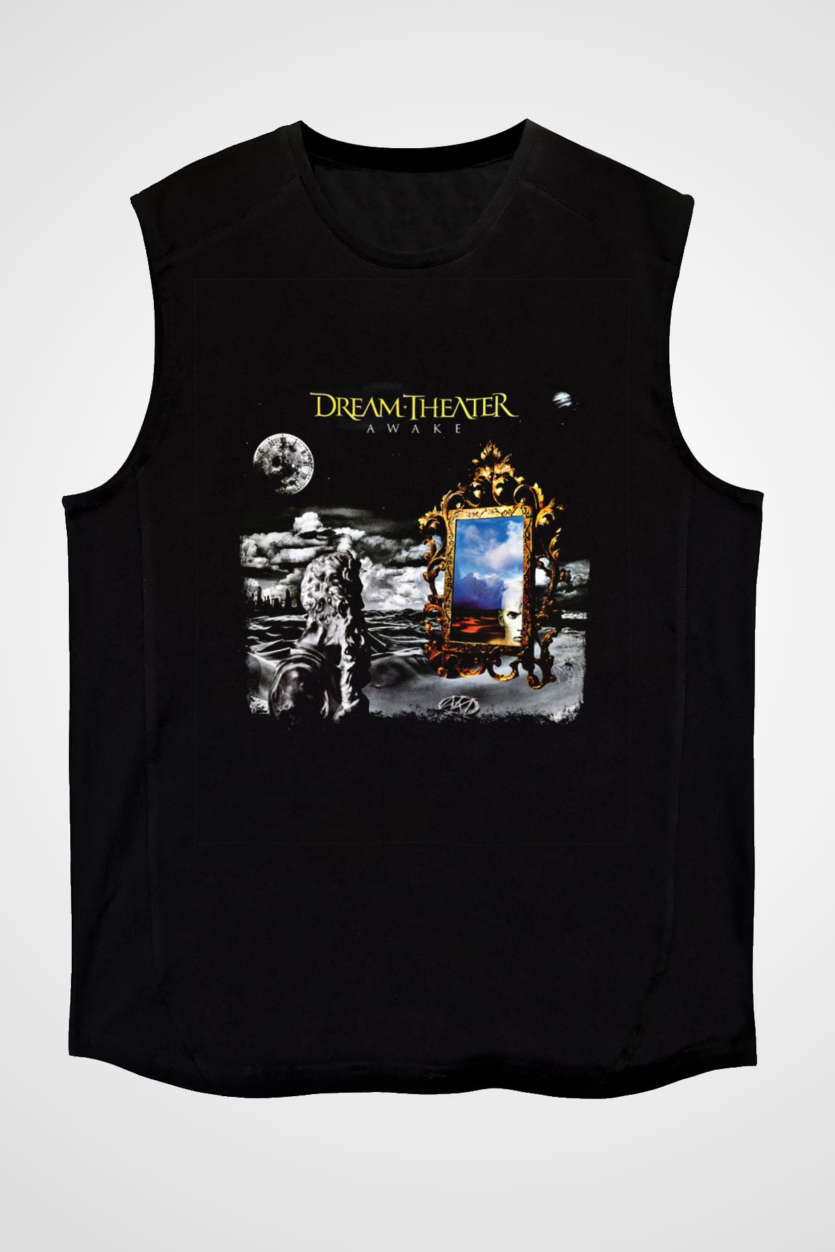 Dream Theater Baskılı Unisex Siyah Kolsuz Tişört