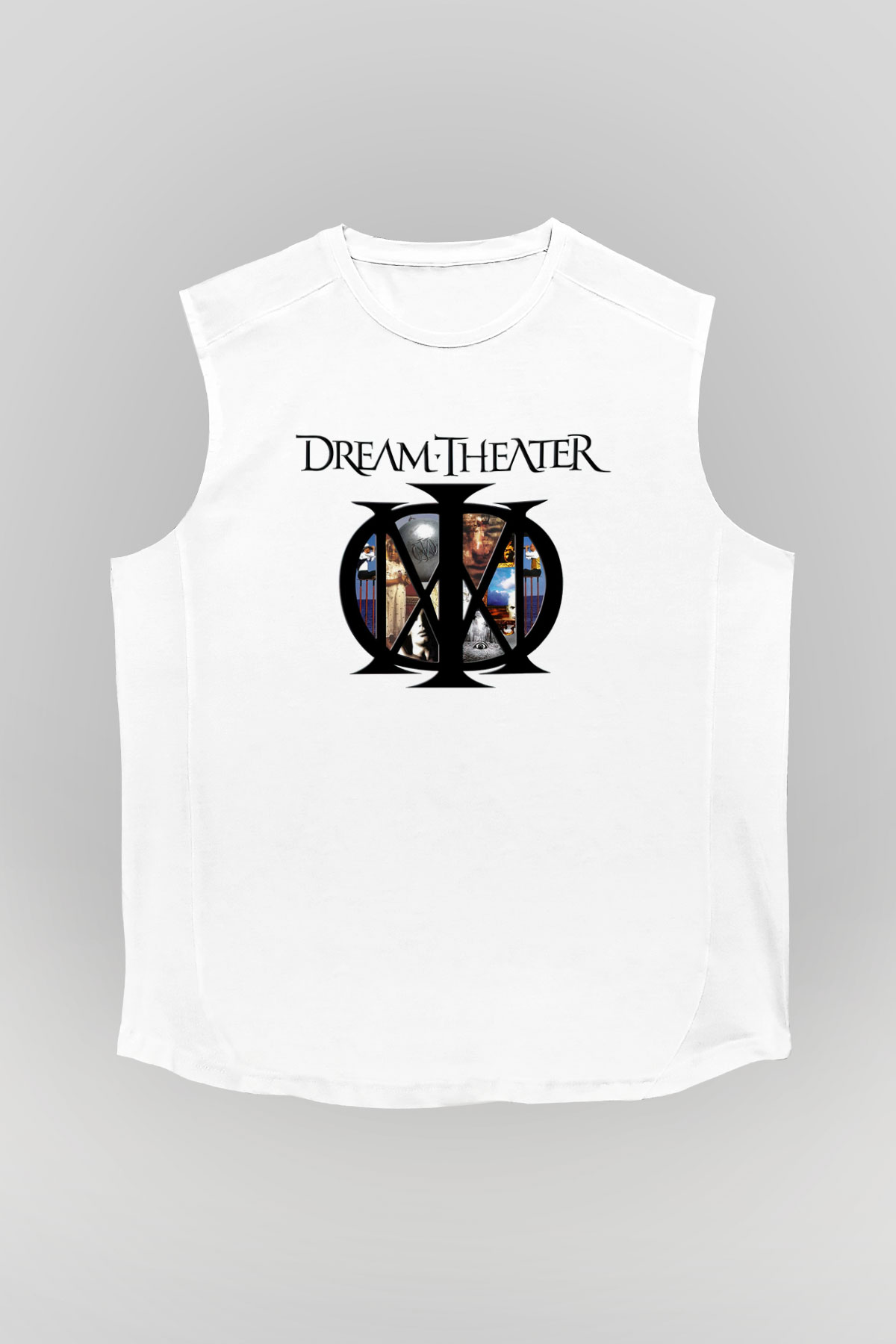 Dream Theater Beyaz Unisex Kolsuz Tişört