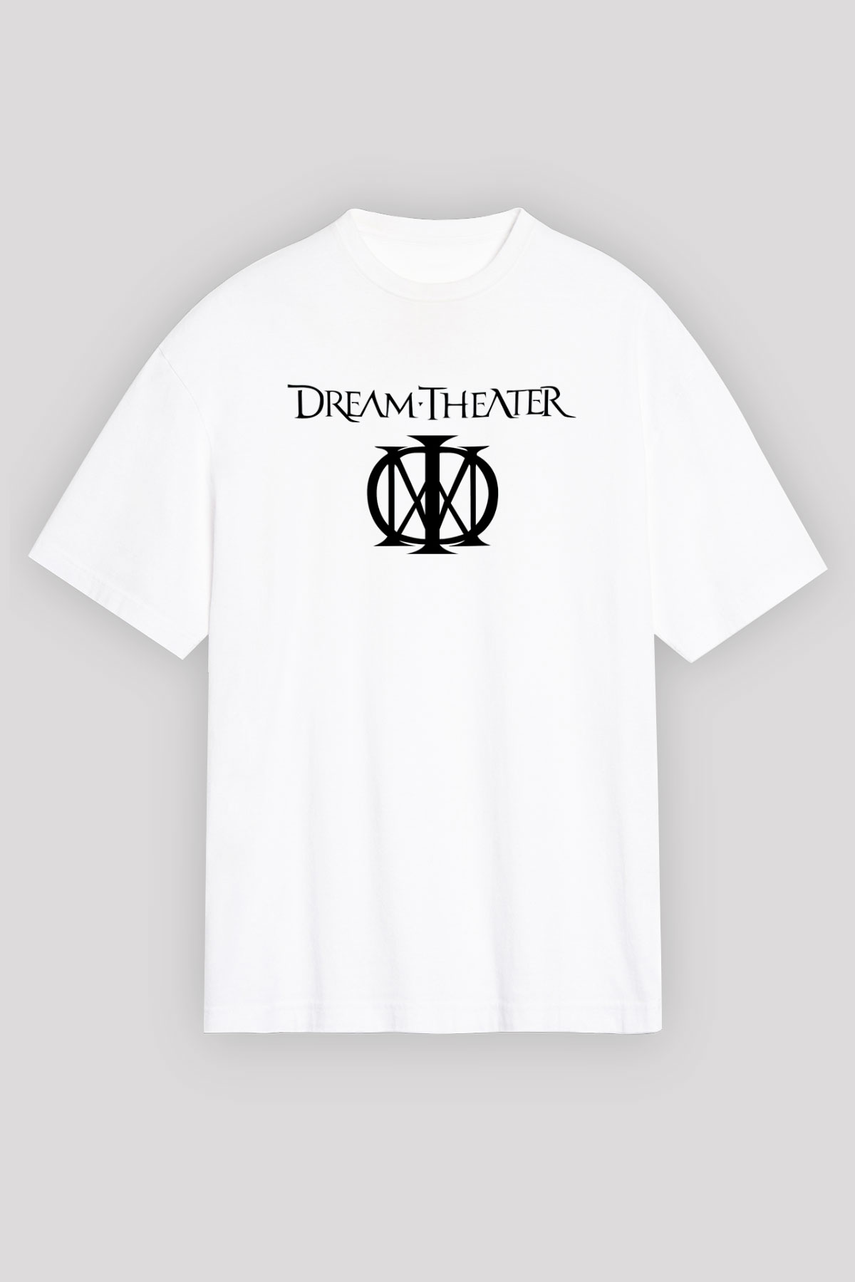 Dream Theater Beyaz Unisex Oversize Tişört T-Shirt