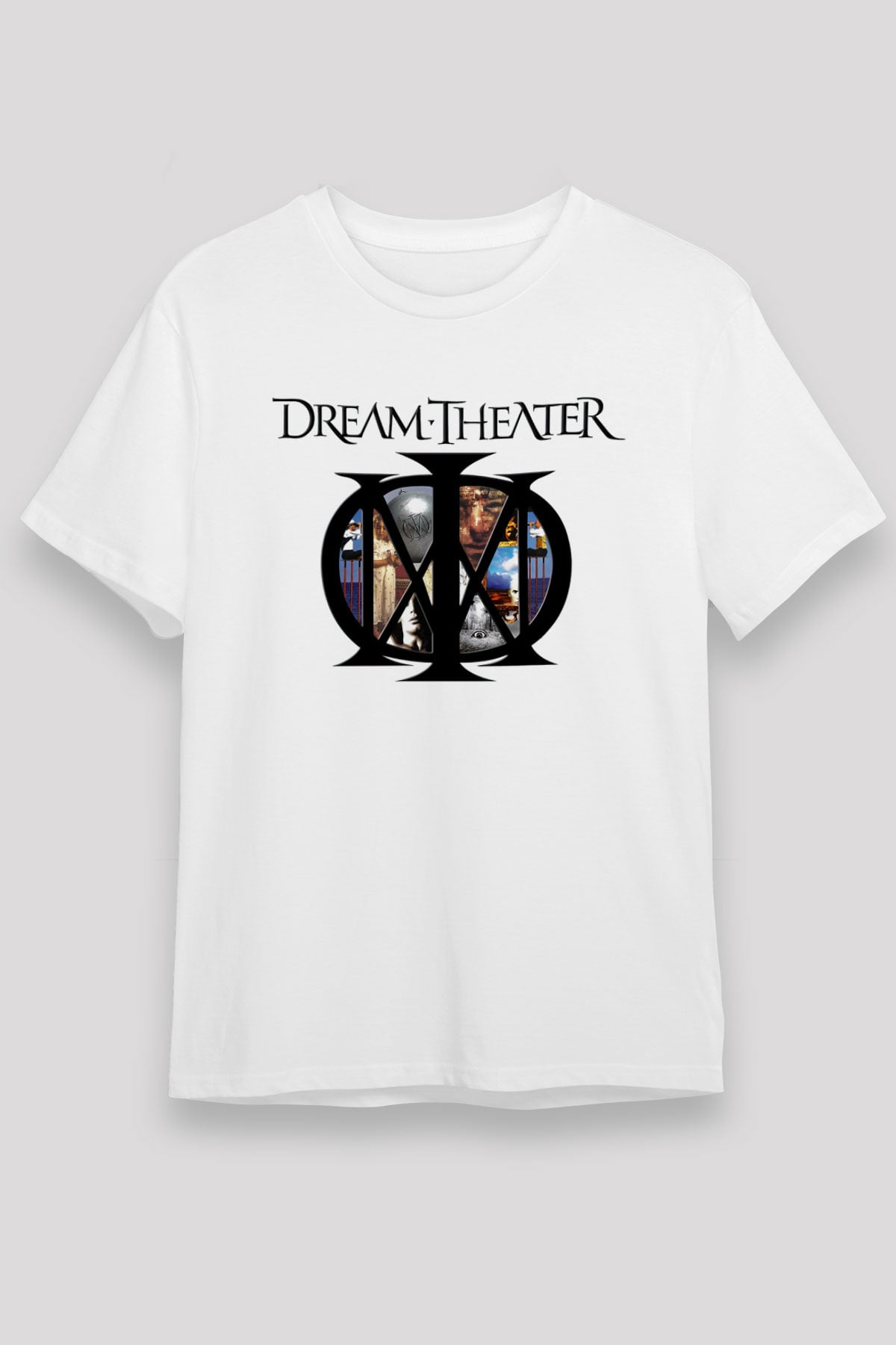 Dream Theater Beyaz Unisex Tişört T-Shirt - TişörtFabrikası