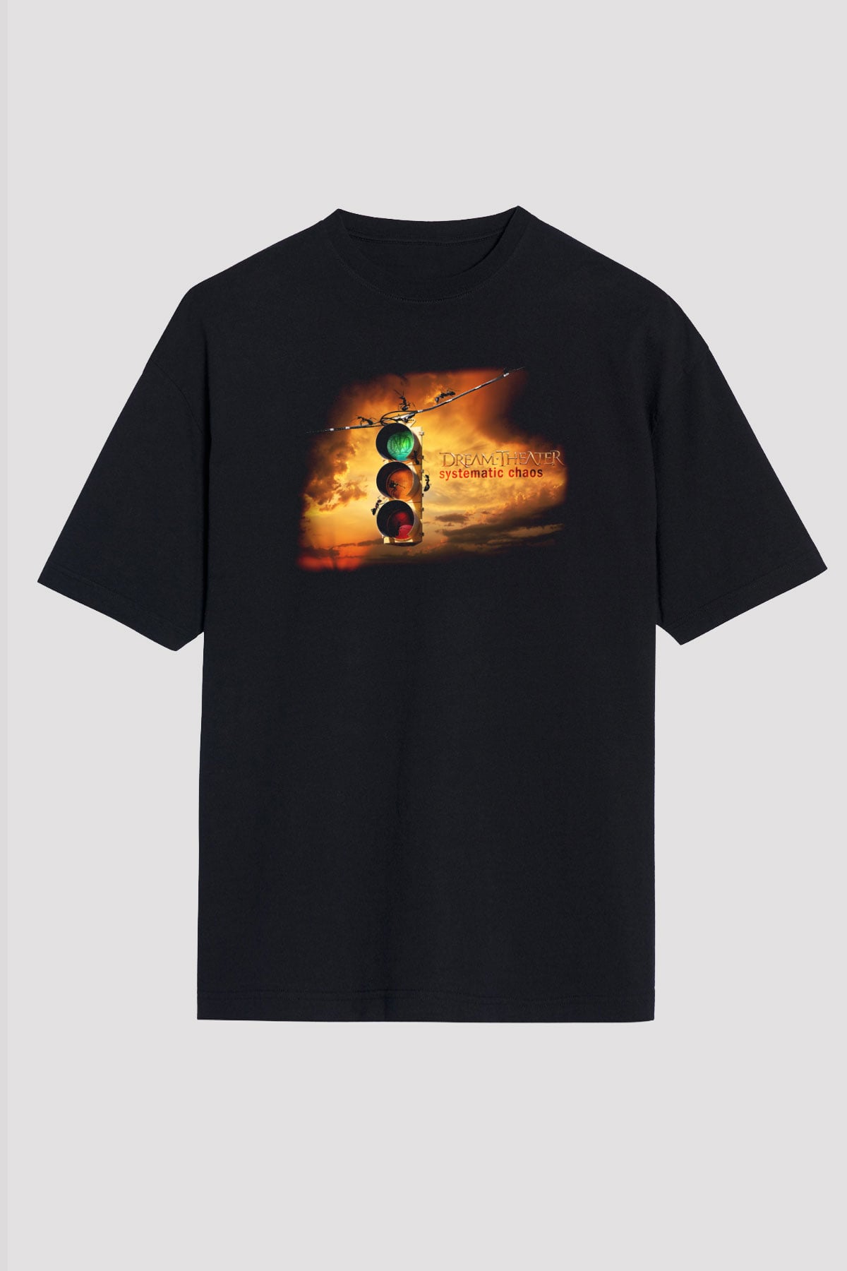 Dream Theater Siyah Unisex Oversize Tişört T-Shirt