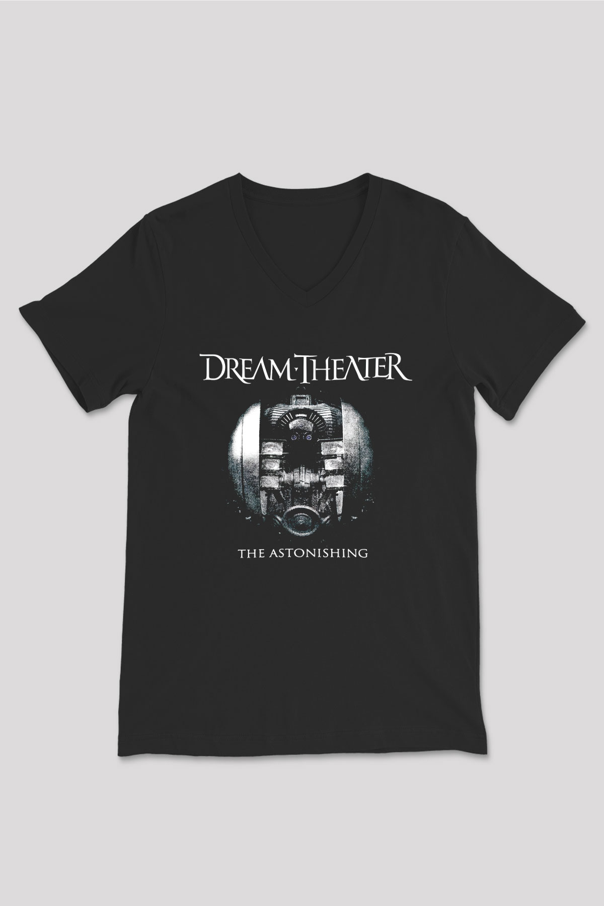 Dream Theater Siyah Unisex V Yaka Tişört T-Shirt