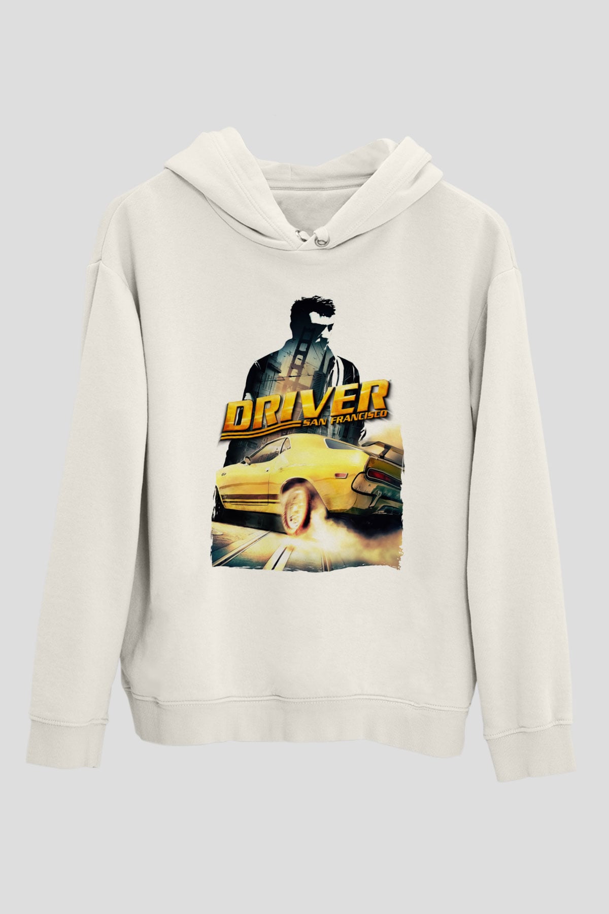Driver Beyaz Unisex Hoodie