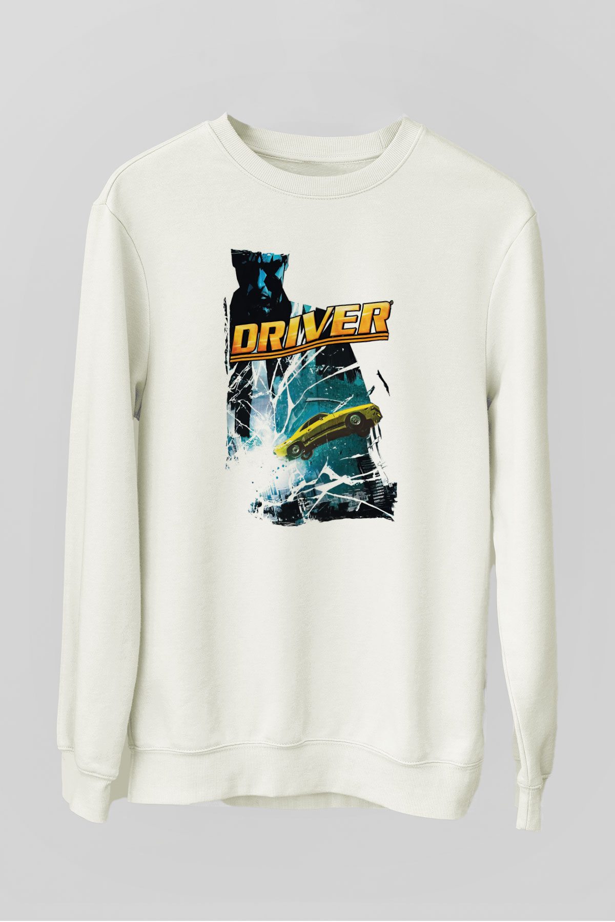 Driver Beyaz Unisex Sweatshirt