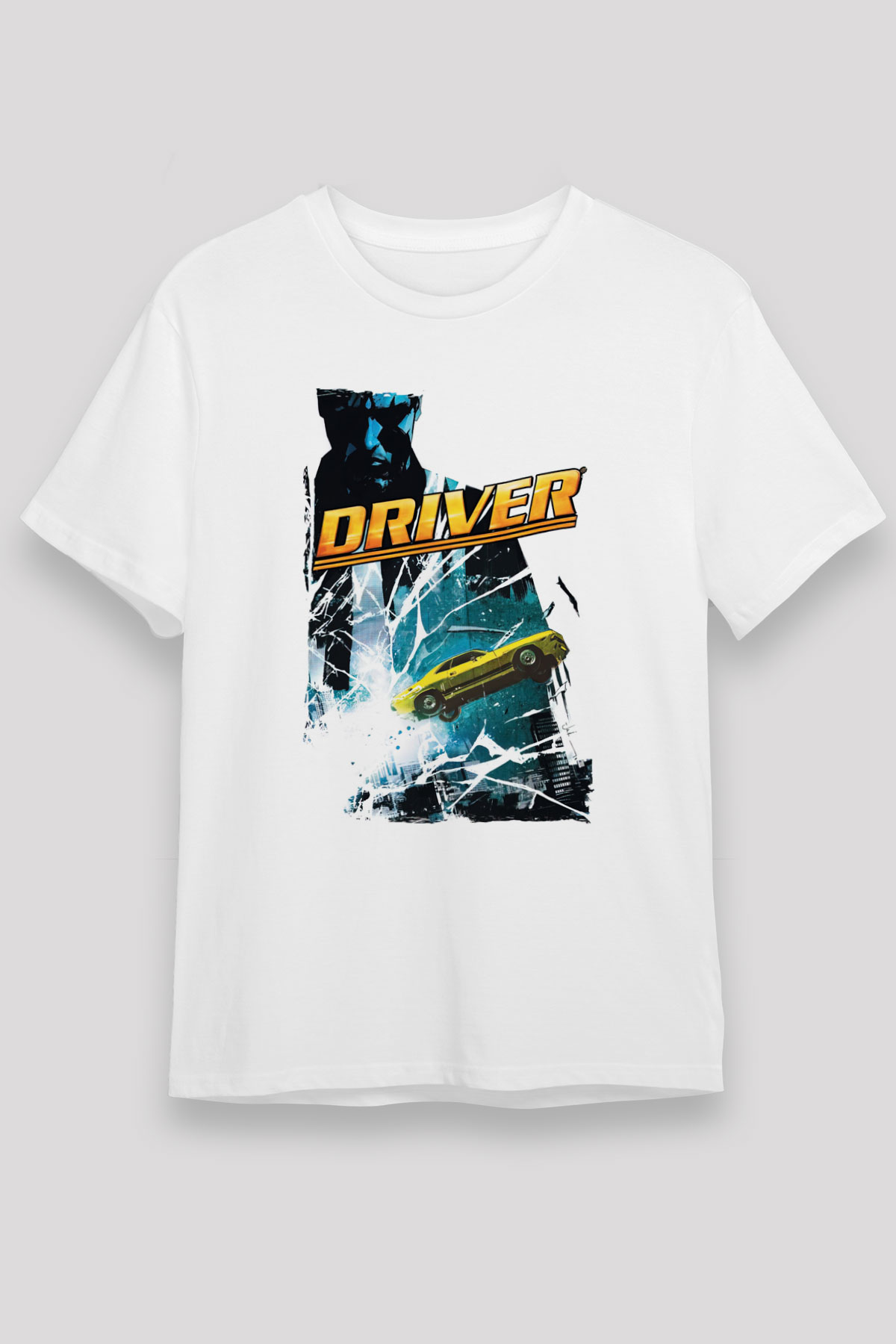 Driver Beyaz Unisex Tişört T-Shirt