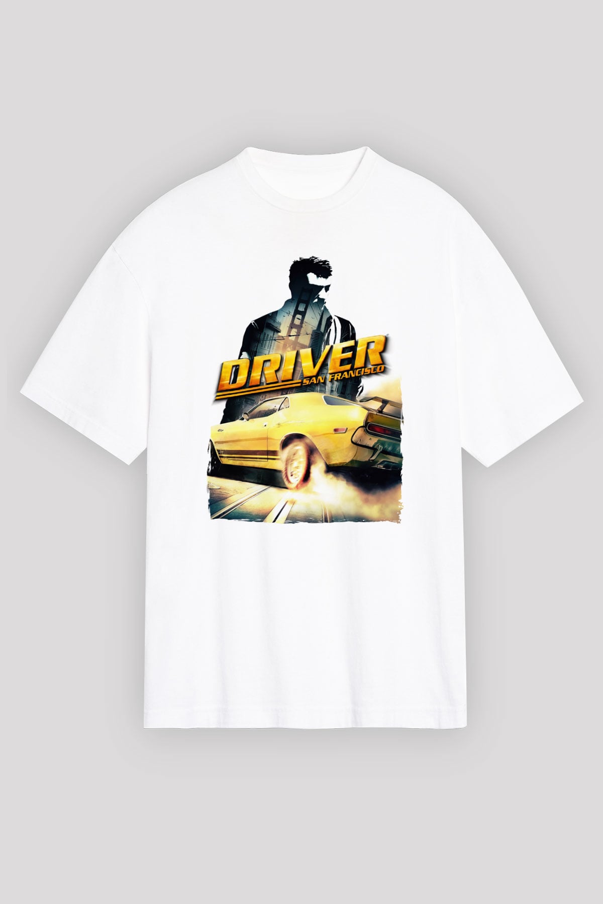 Driver Beyaz Unisex Tişört T-Shirt
