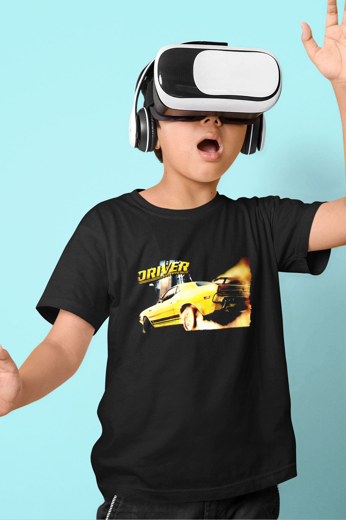 Driver Siyah Unisex Çocuk Tişört