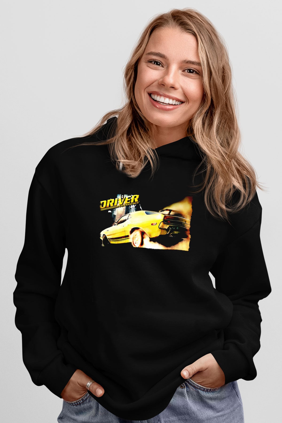 Driver Siyah Unisex Hoodie
