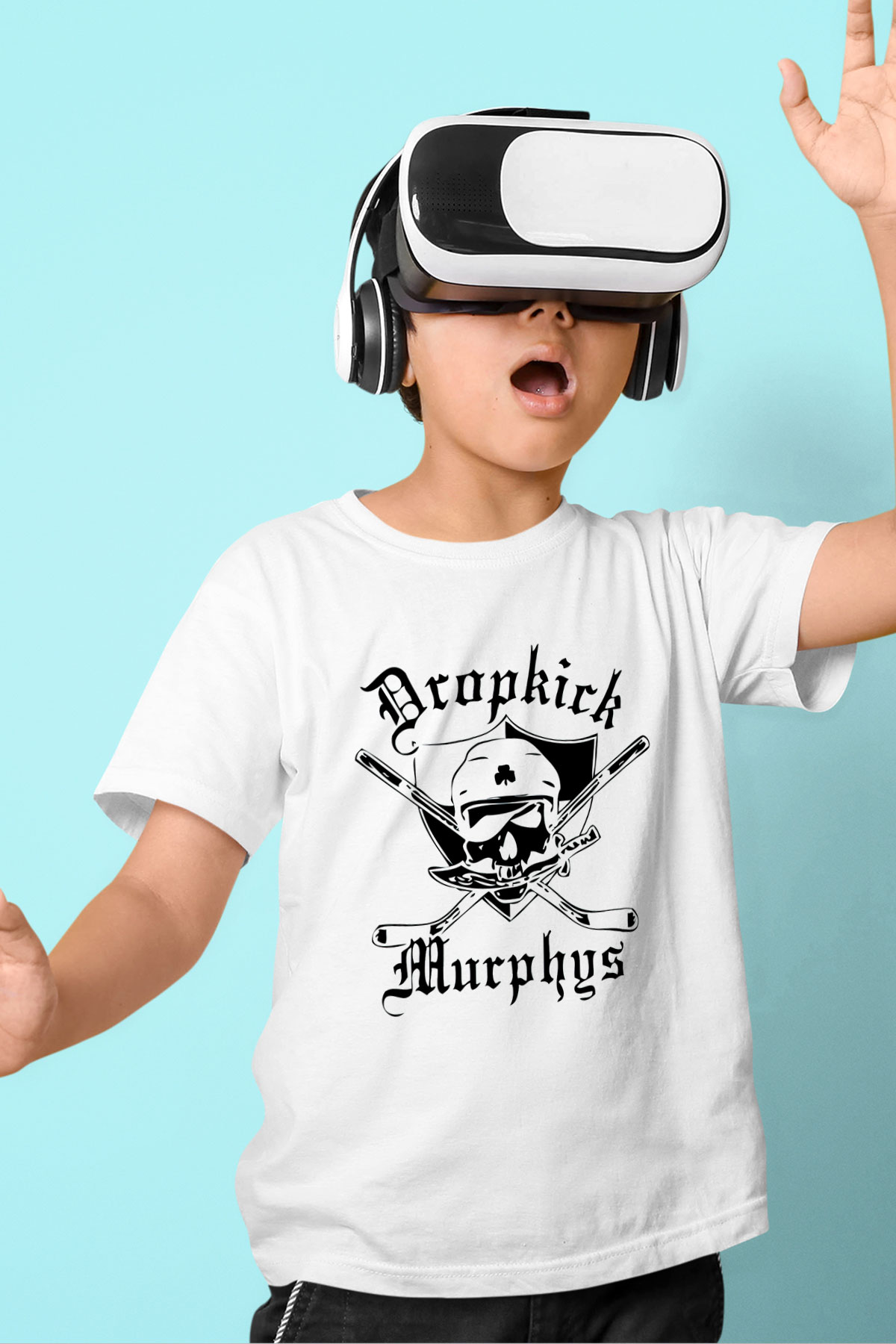 Dropkick Murphys Baskılı Beyaz Unisex Çocuk Tişört