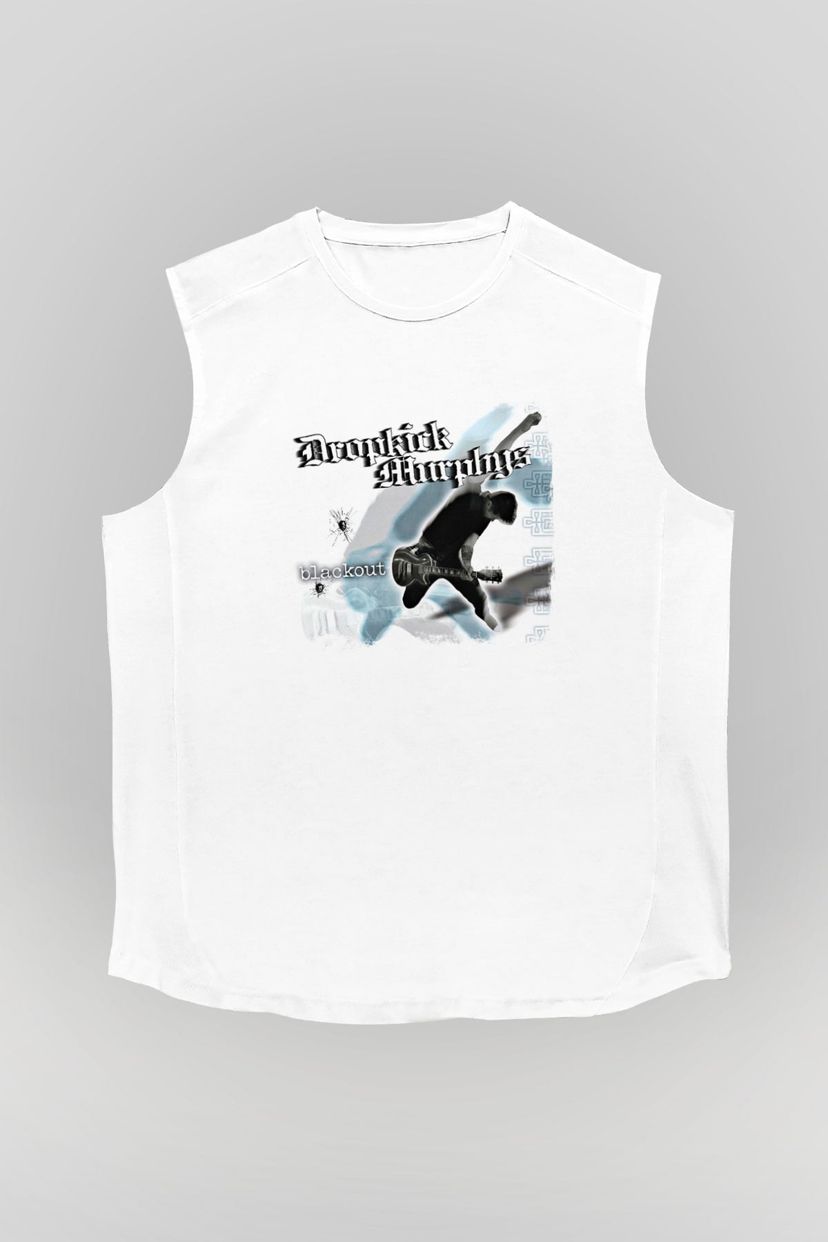 Dropkick Murphys Baskılı Unisex Beyaz Kolsuz Tişört