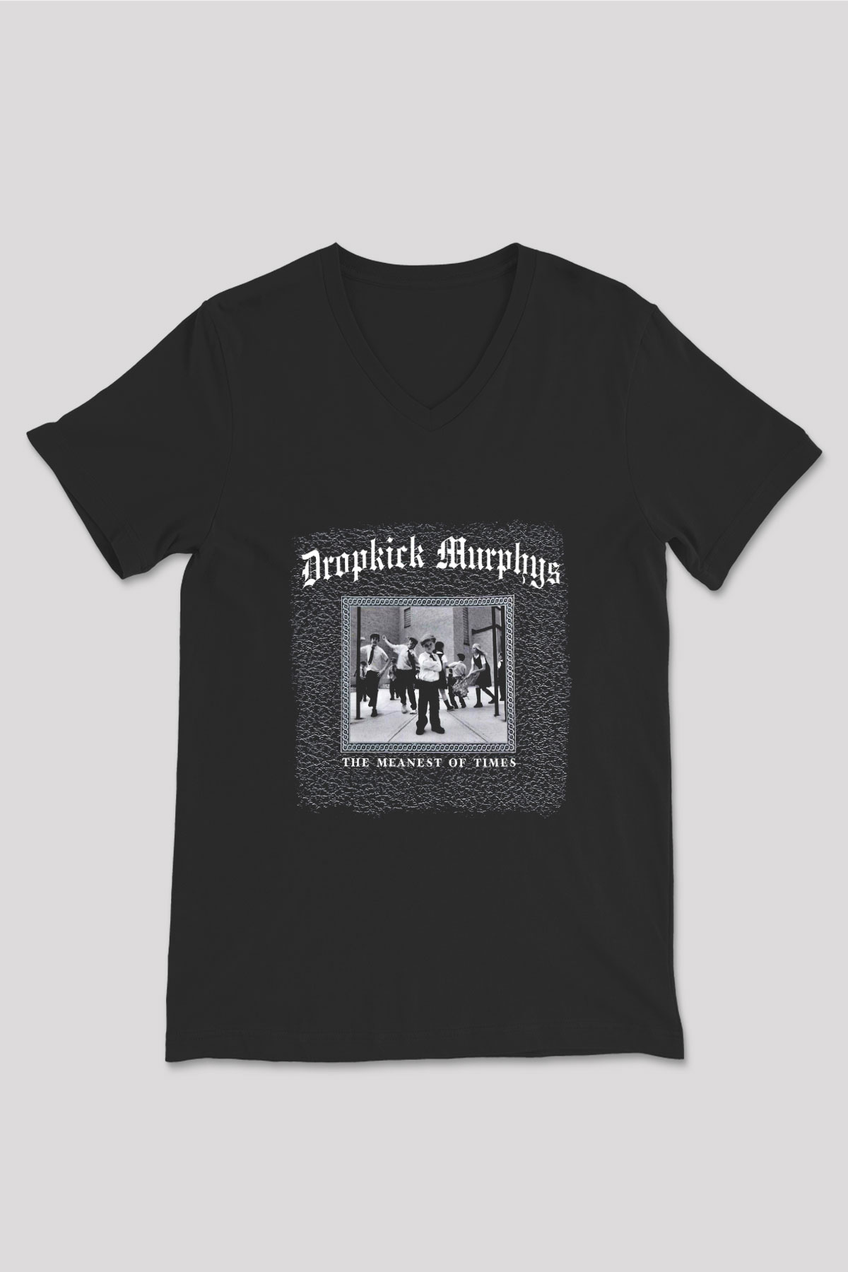 Dropkick Murphys Baskılı Unisex Siyah V Yaka Tişört