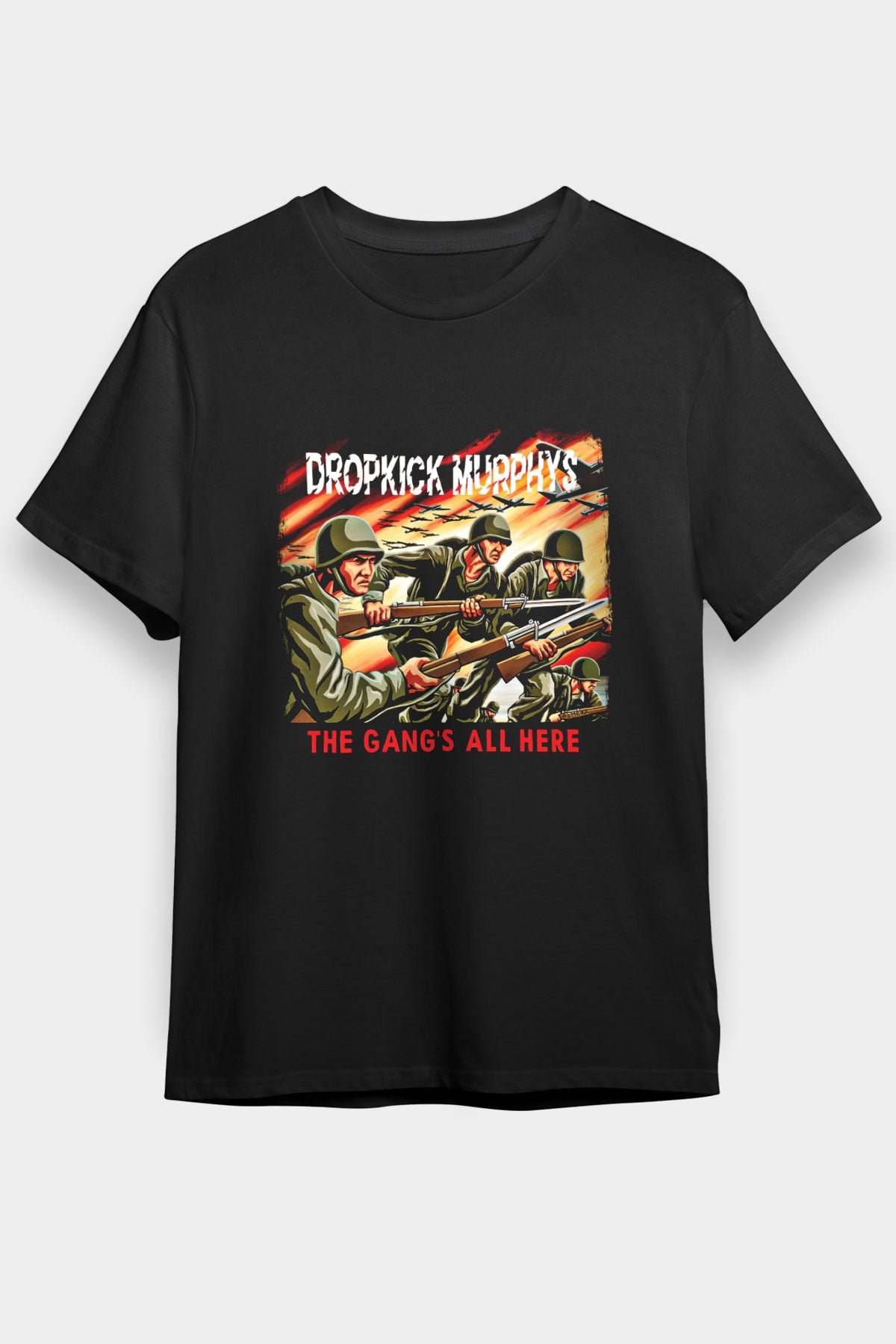 Dropkick Murphys Baskılı Unisex Siyah Tişört