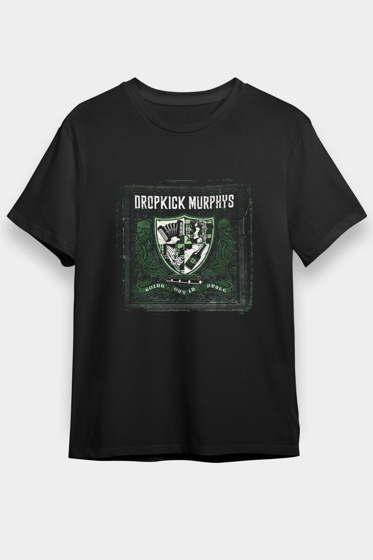 Dropkick Murphys Baskılı Unisex Siyah Tişört