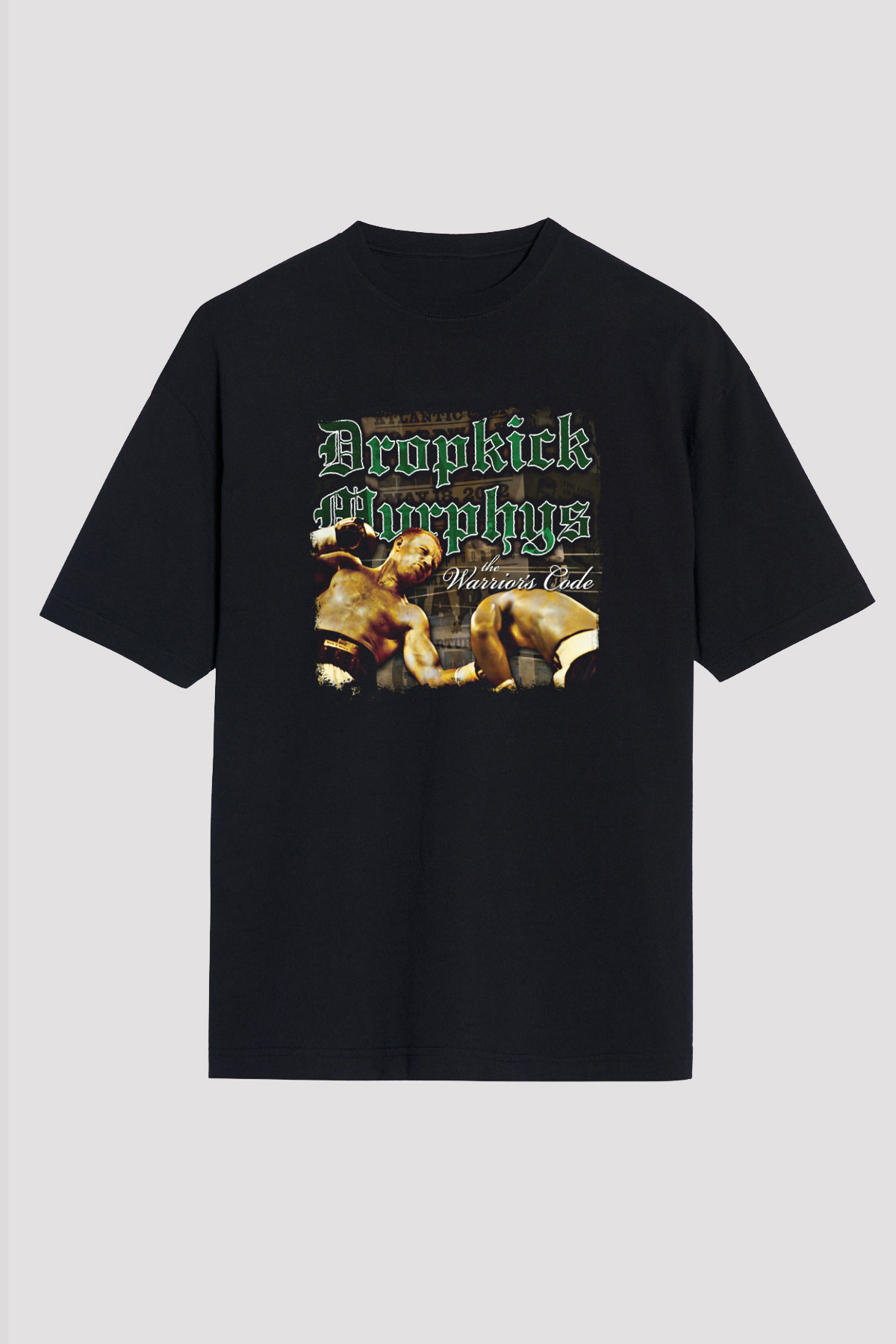 Dropkick Murphys Baskılı Unisex Siyah Oversize Tişört