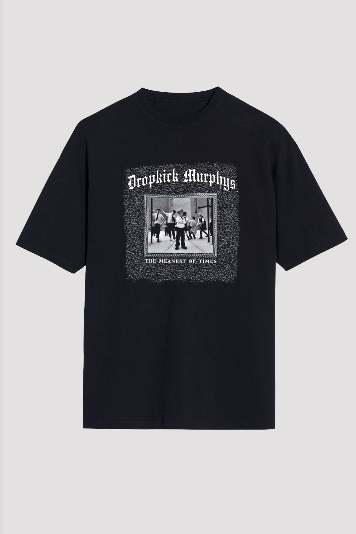 Dropkick Murphys Baskılı Unisex Siyah Oversize Tişört