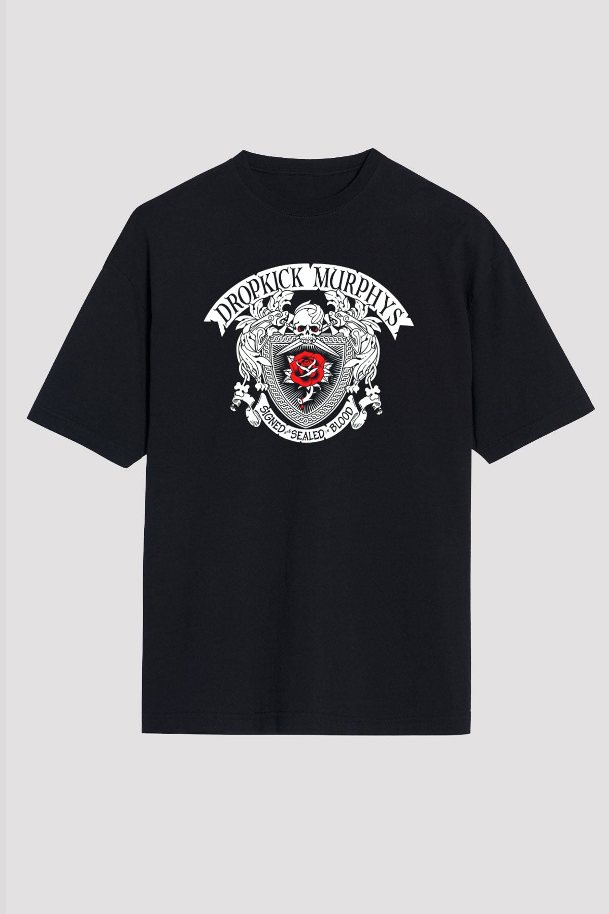 Dropkick Murphys Siyah Unisex Oversize Tişört T-Shirt