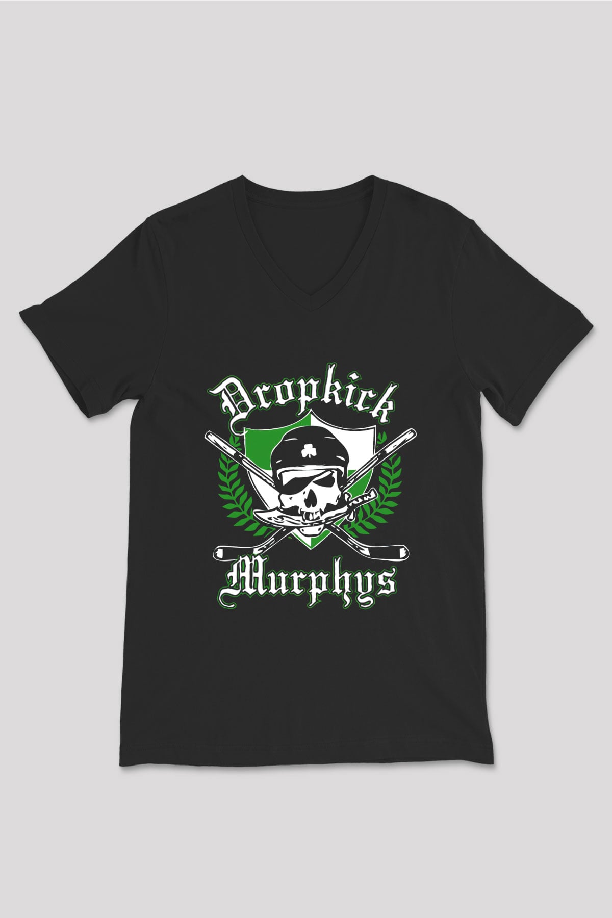 Dropkick Murphys Siyah Unisex V Yaka Tişört T-Shirt